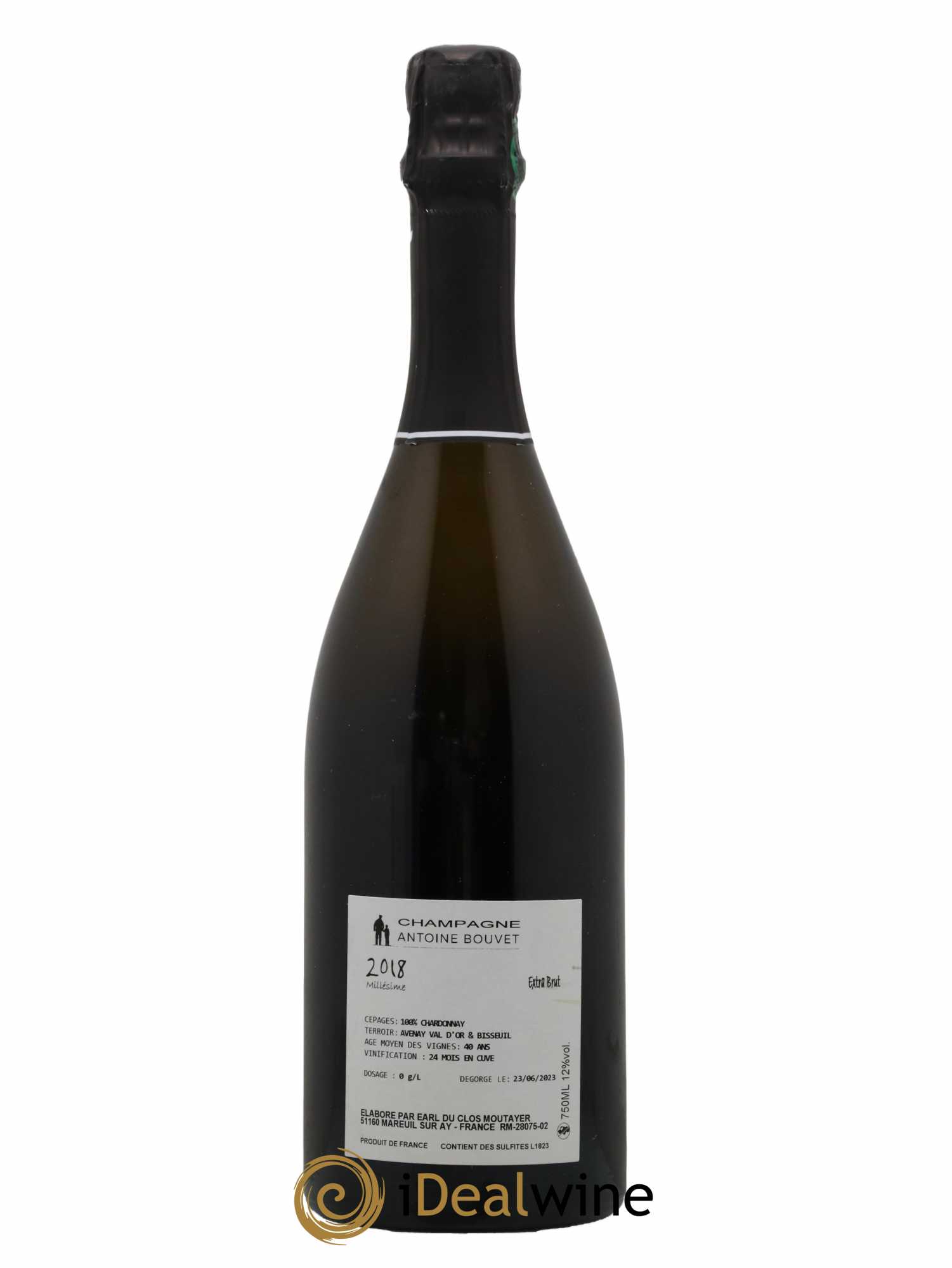 Champagne Extra Brut Domaine Antoine Bouvet 2018 - Lot de 1 bouteille - 1