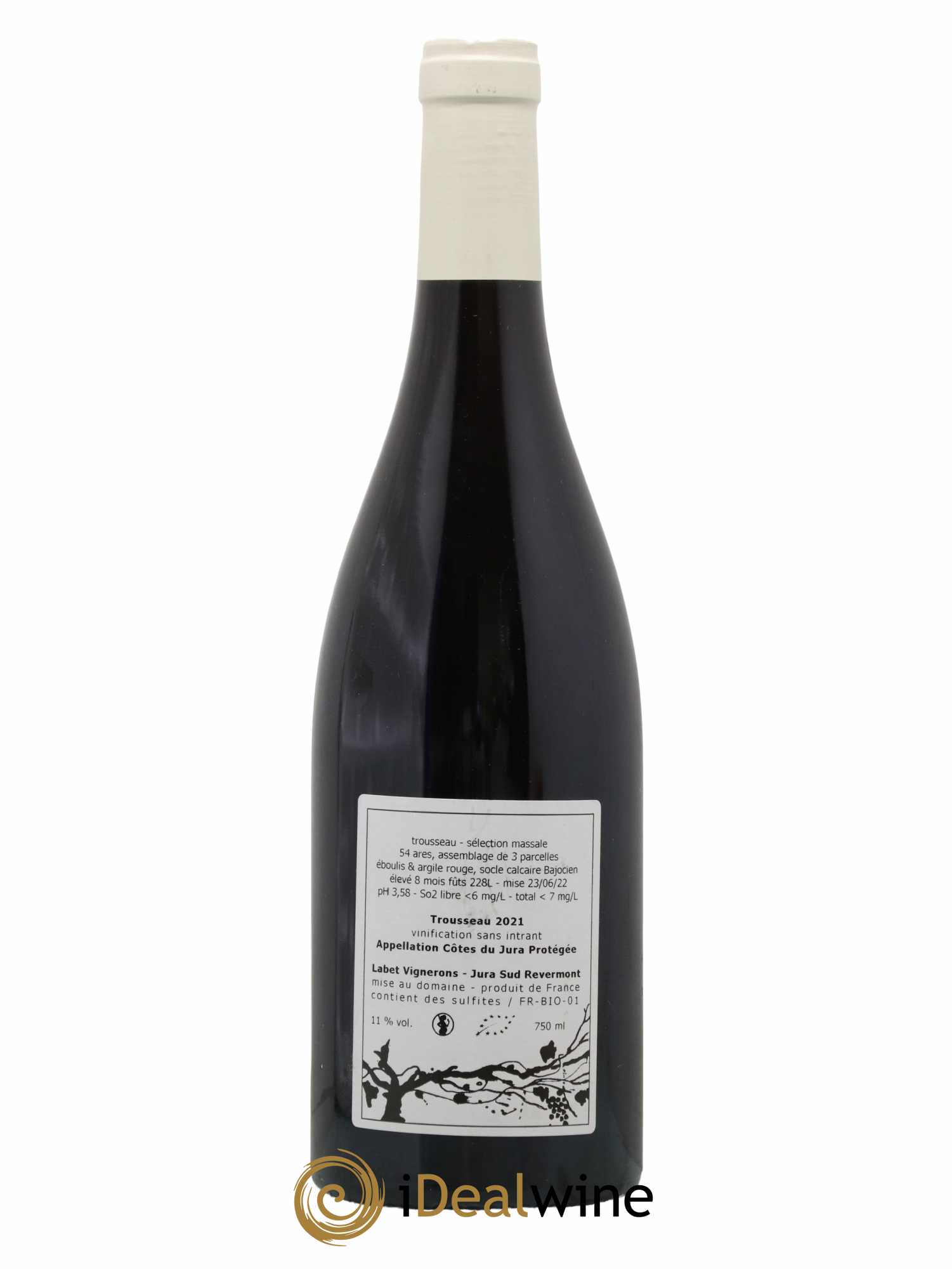 Côtes du Jura Trousseau Sélection Massale Romain - Julien - Charline Labet 2021 - Lot de 1 bouteille - 1