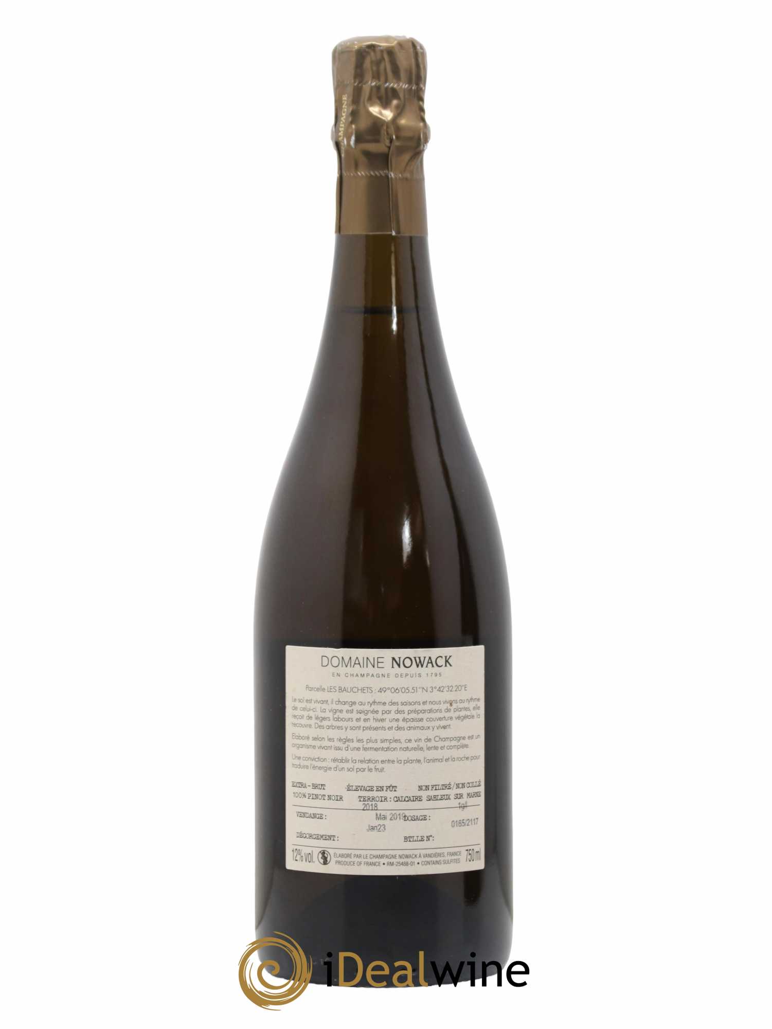 Champagne Les Bauchets Domaine Nowack 2018 - Lot de 1 bouteille - 1
