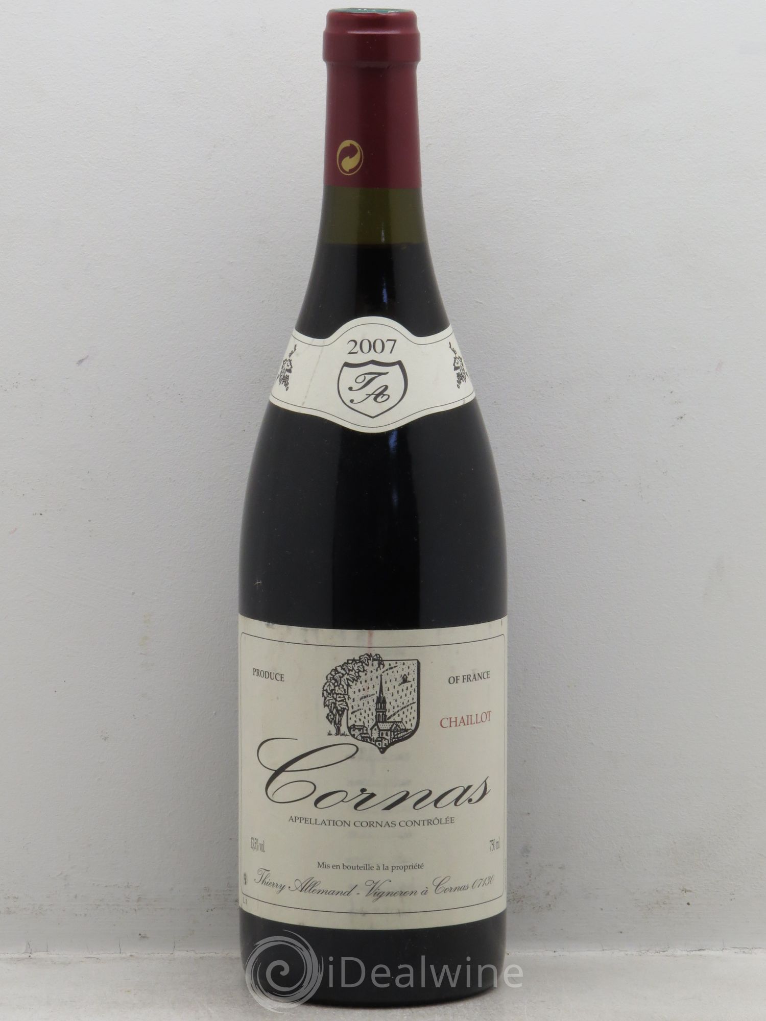 Cornas Thierry Allemand Chaillots 2007 - Lot de 1 bouteille - 0