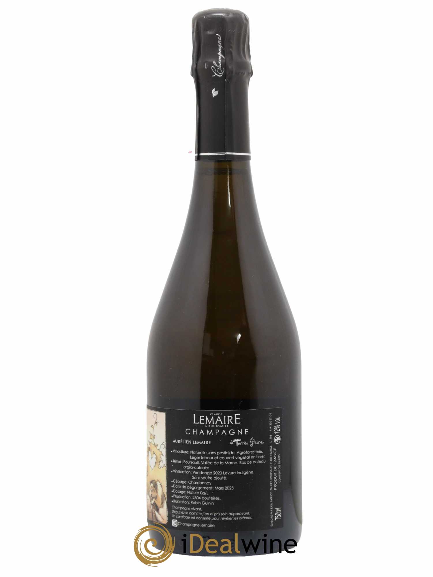 Les Terres Jaunes Aurélien Lemaire 2020 - Lot de 1 bouteille - 1