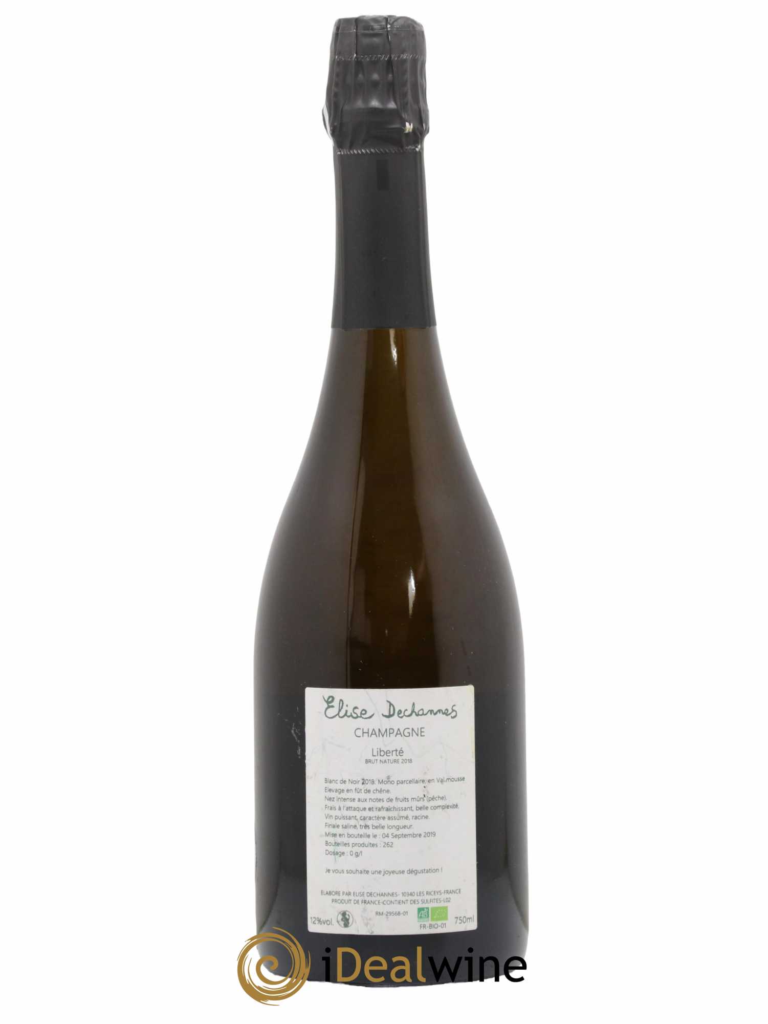 Champagne Liberte Elise Dechannes 2018 - Lot de 1 bouteille - 1