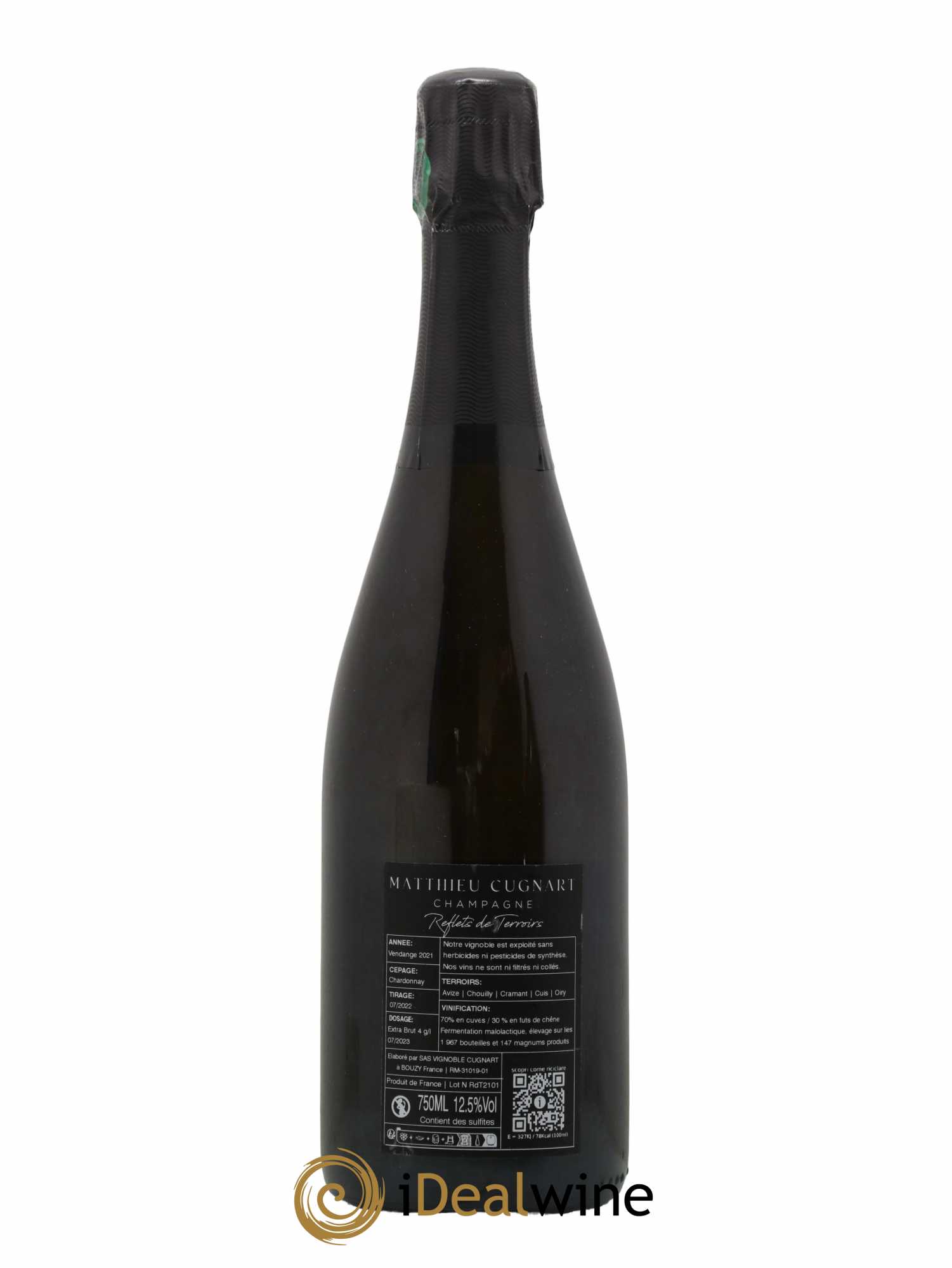Champagne Premier Cru Reflets de Terroirs N°21 Matthieu Cugnart 2021 - Lot de 1 bouteille - 1