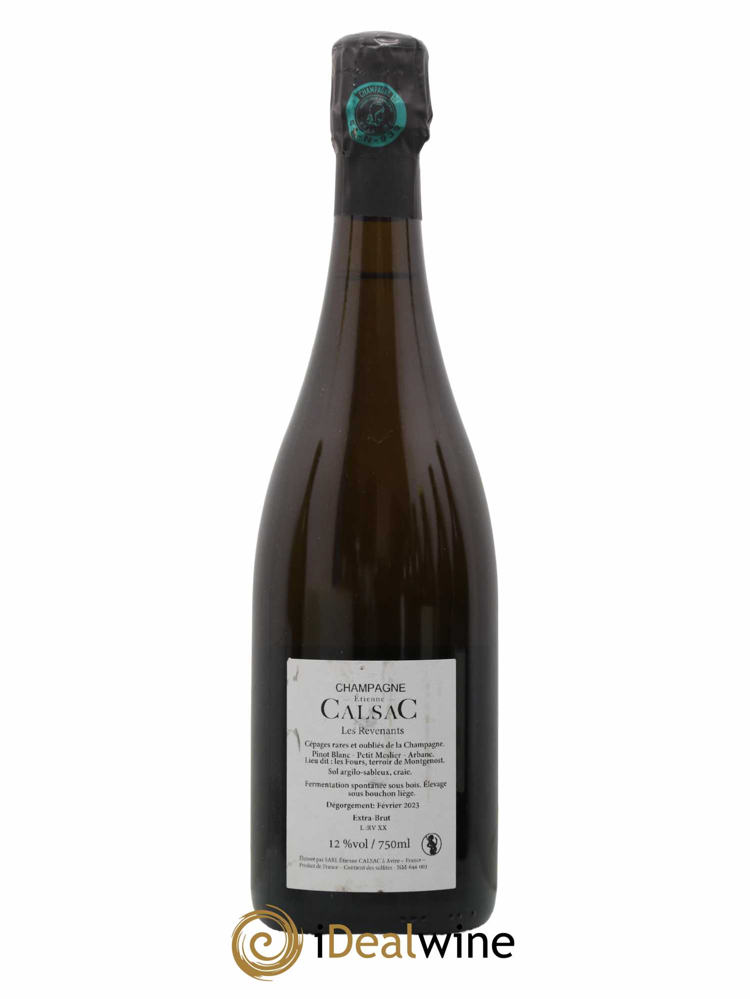 Les Revenants Blanc de Blancs Extra-Brut Etienne Calsac - Lot de 1 bouteille - 1