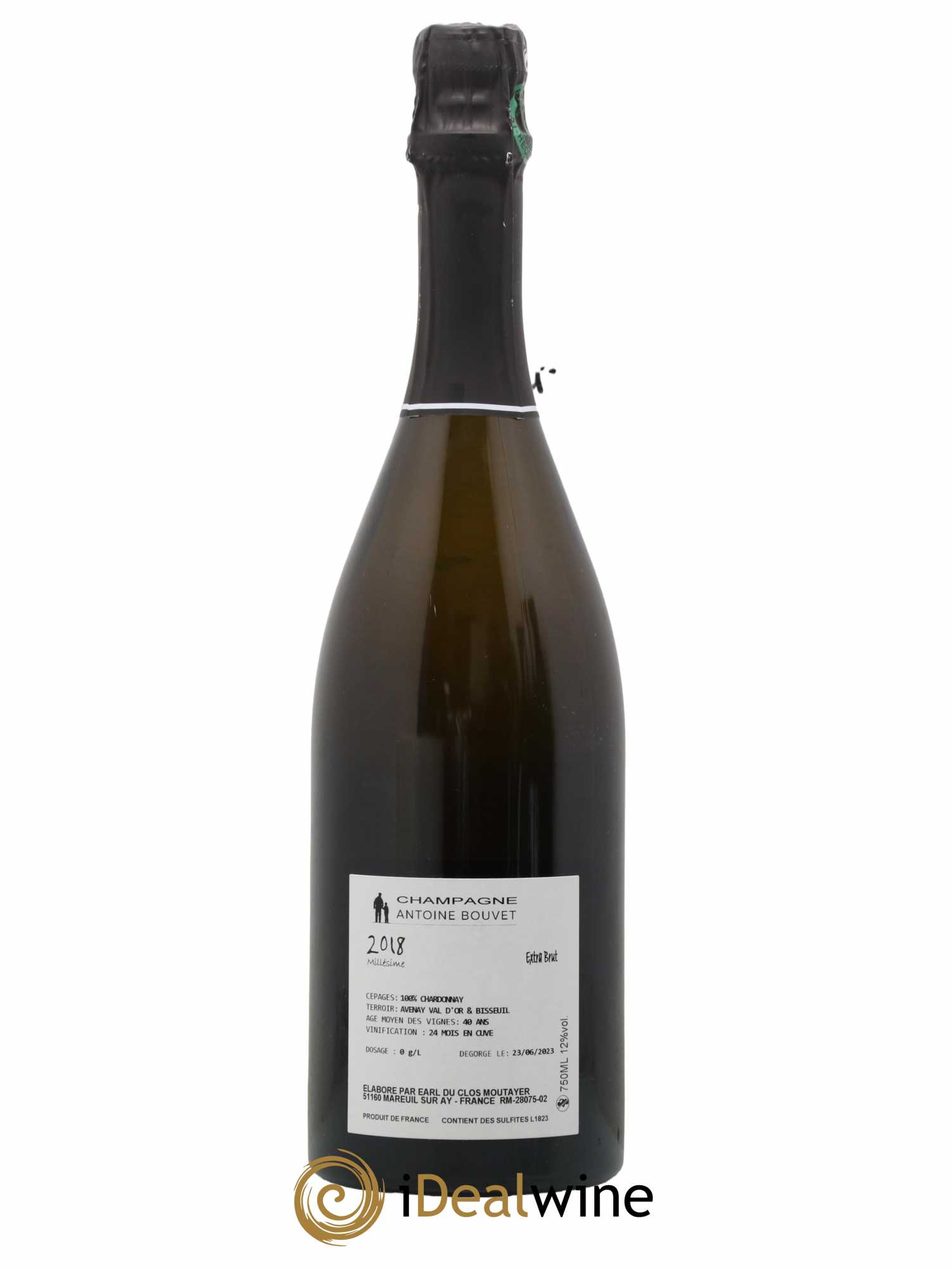 Champagne Extra brut Antoine Bouvet 2018 - Lot de 1 bouteille - 1