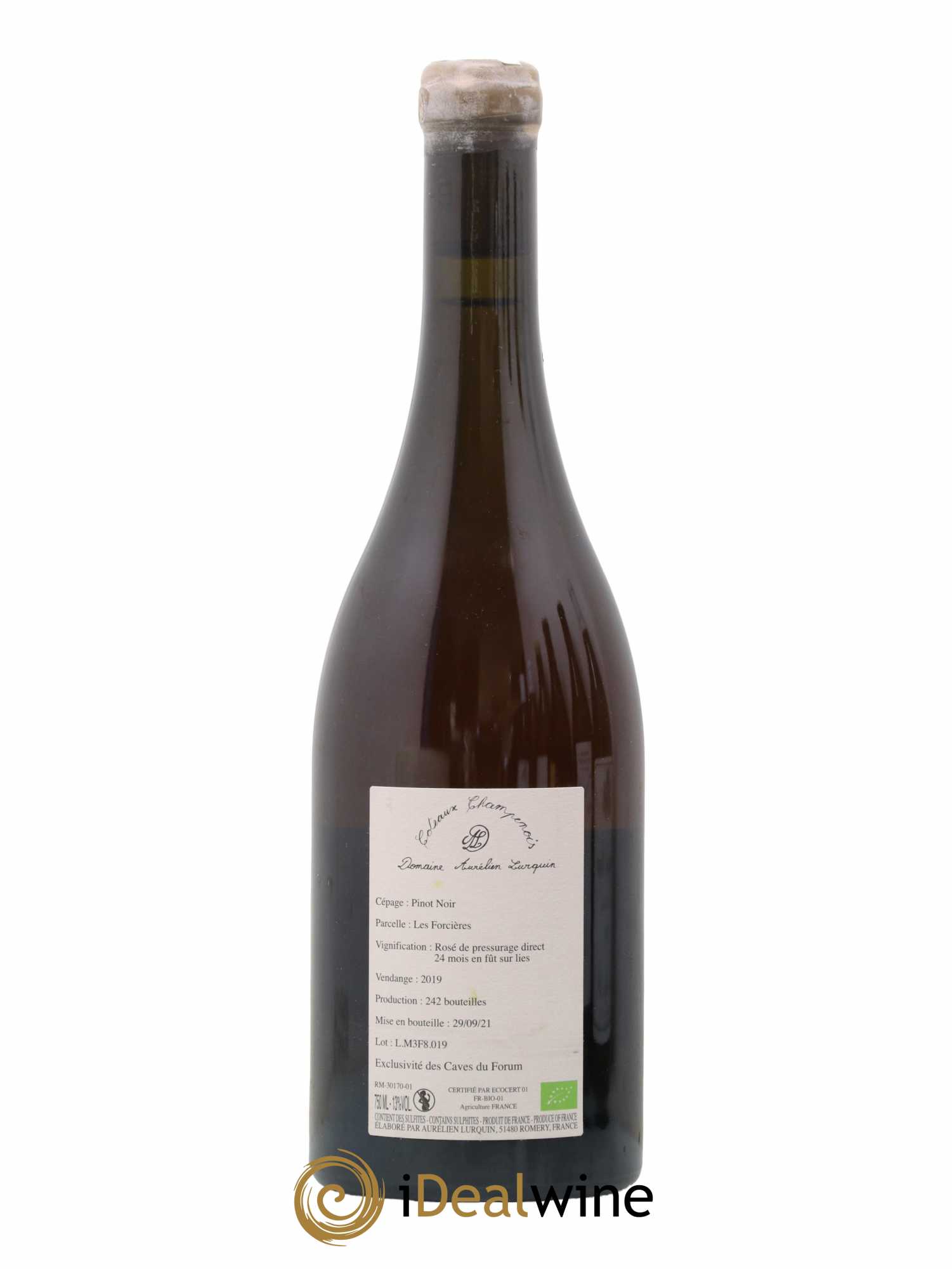 Coteaux Champenois Pinot Noir les Forcières Aurélien Lurquin 2018 - Lot de 1 bouteille - 1