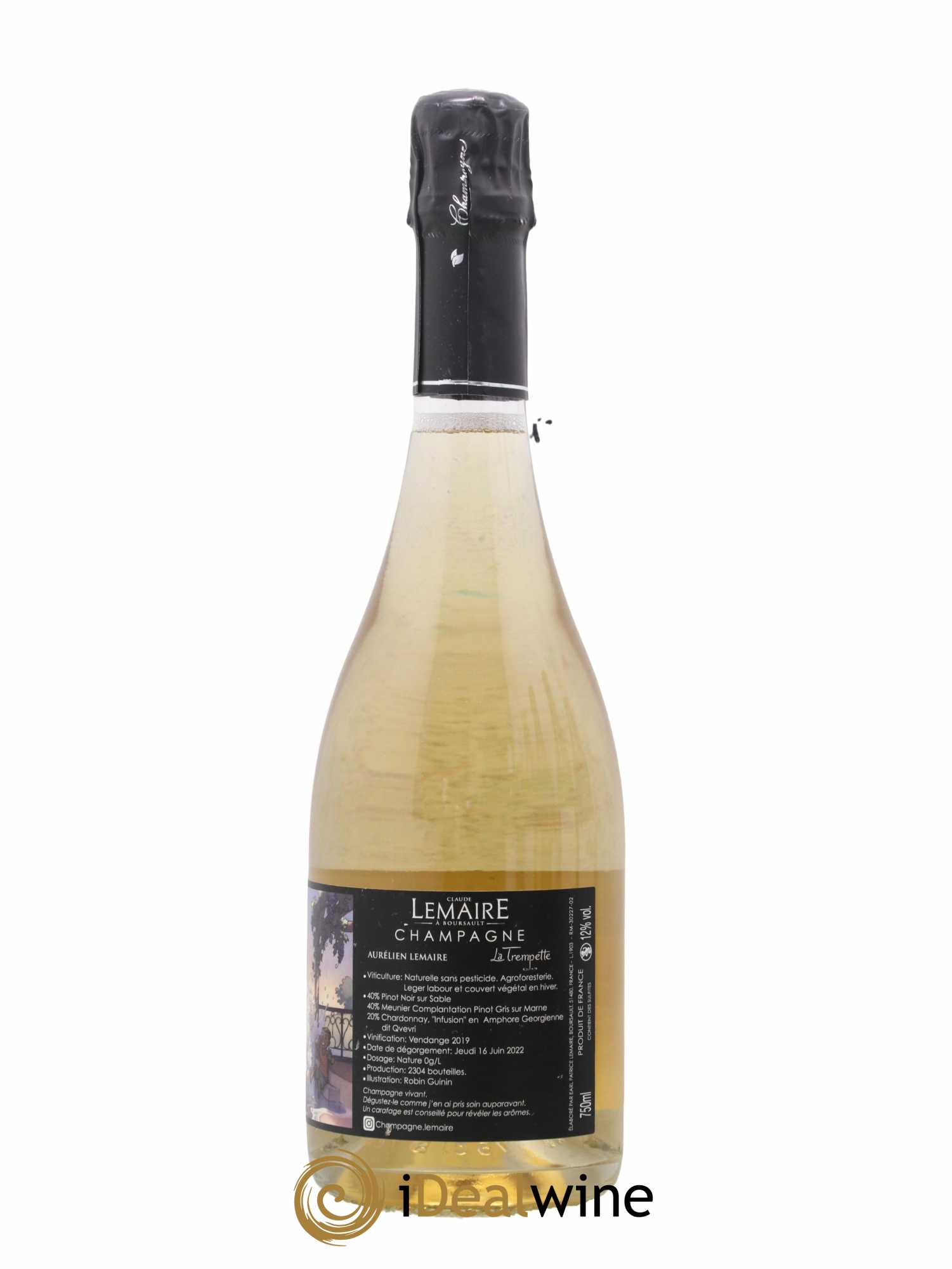 Champagne La Trempette Aurélien Lemaire 2019 - Lot de 1 bouteille - 1
