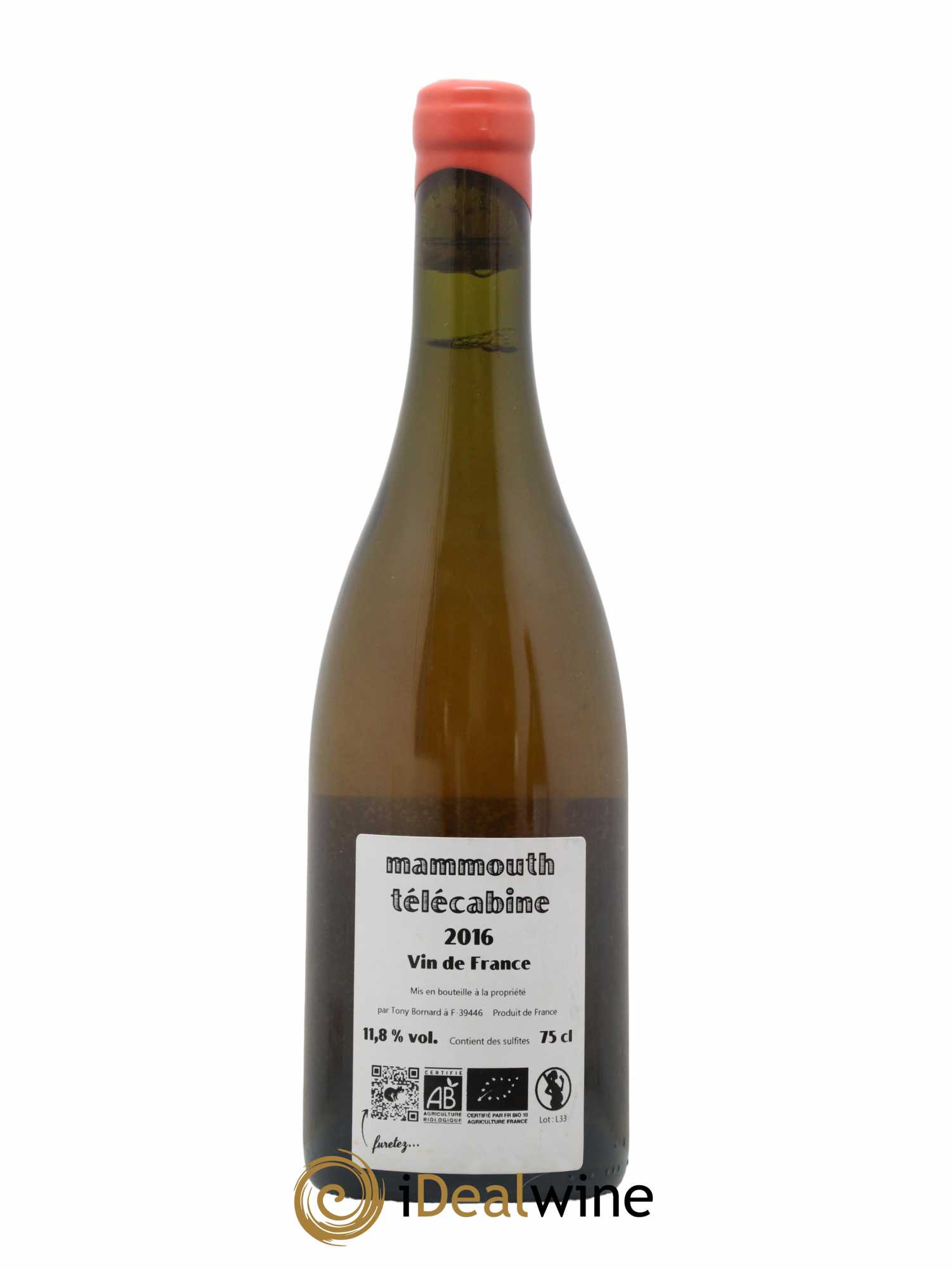 Vin de France Mammouth Telecabine Bornard 2016 - Lot de 1 bouteille - 1