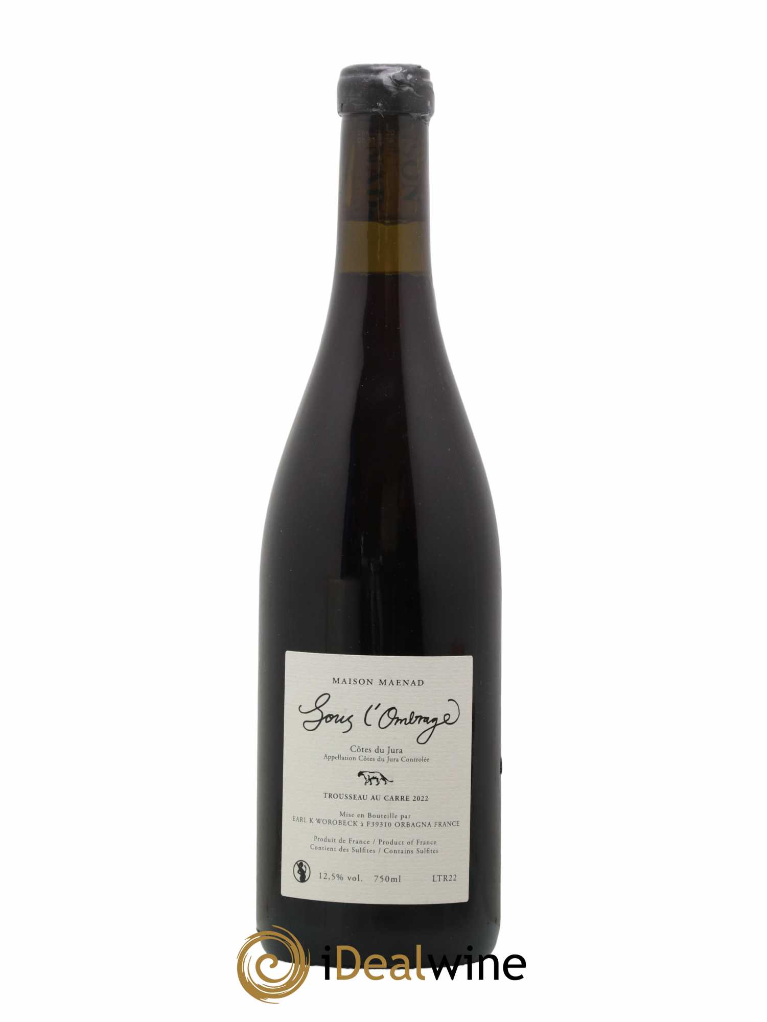 Côtes du Jura Sous L'Ombrage Trousseau Maison Maenad 2022 - Lot de 1 bouteille - 1