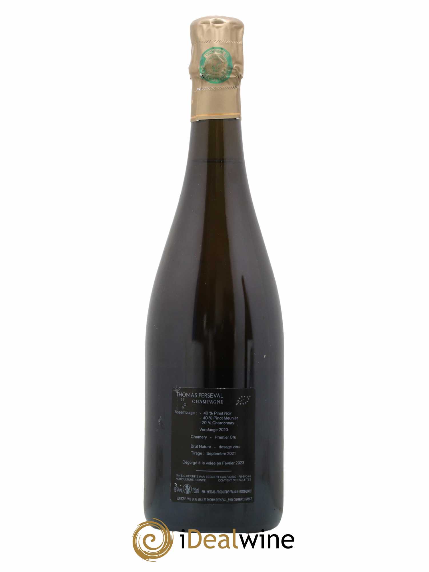 Champagne Art Terre Thomas Perseval 2020 - Lot de 1 bouteille - 1