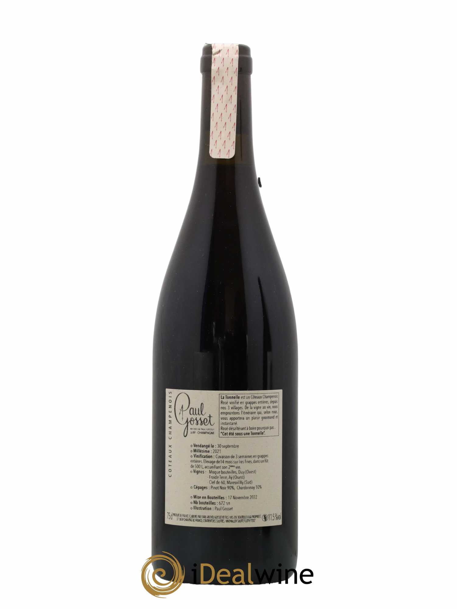Coteaux Champenois La Tonnelle Paul Gosset 2021 - Lot de 1 bouteille - 1