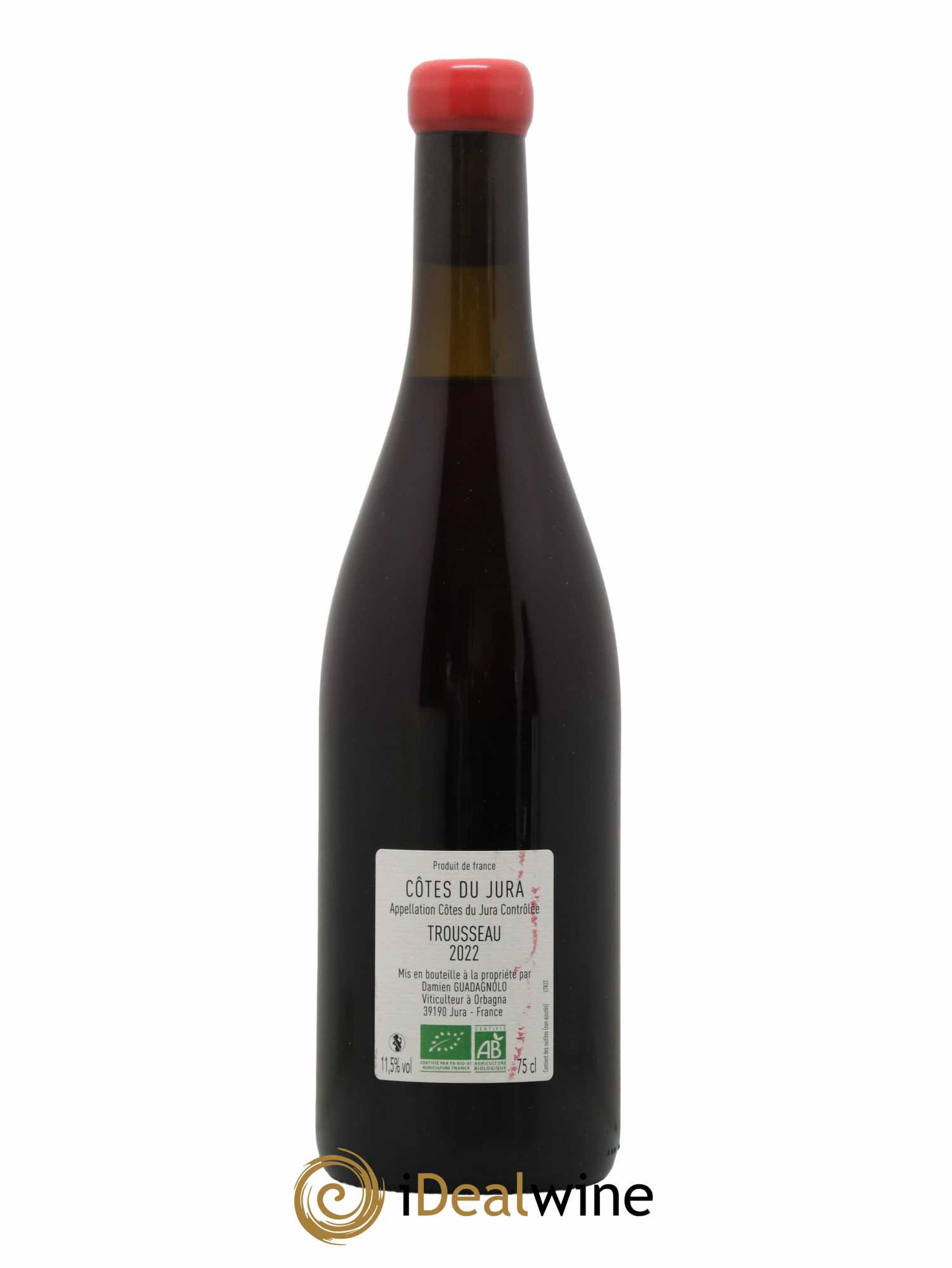 Côtes du Jura Trousseau Damien Guadagnolo 2022 - Lot de 1 bouteille - 1
