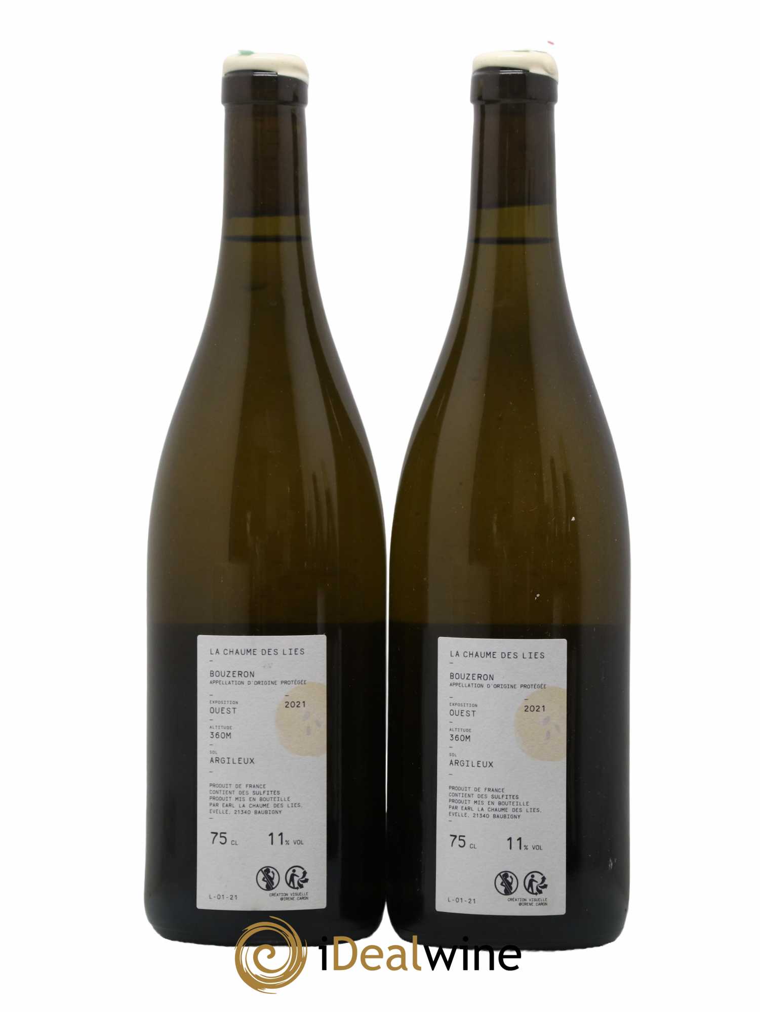 Bouzeron La Chaumes des Lies 2021 - Lot of 2 bottles - 1