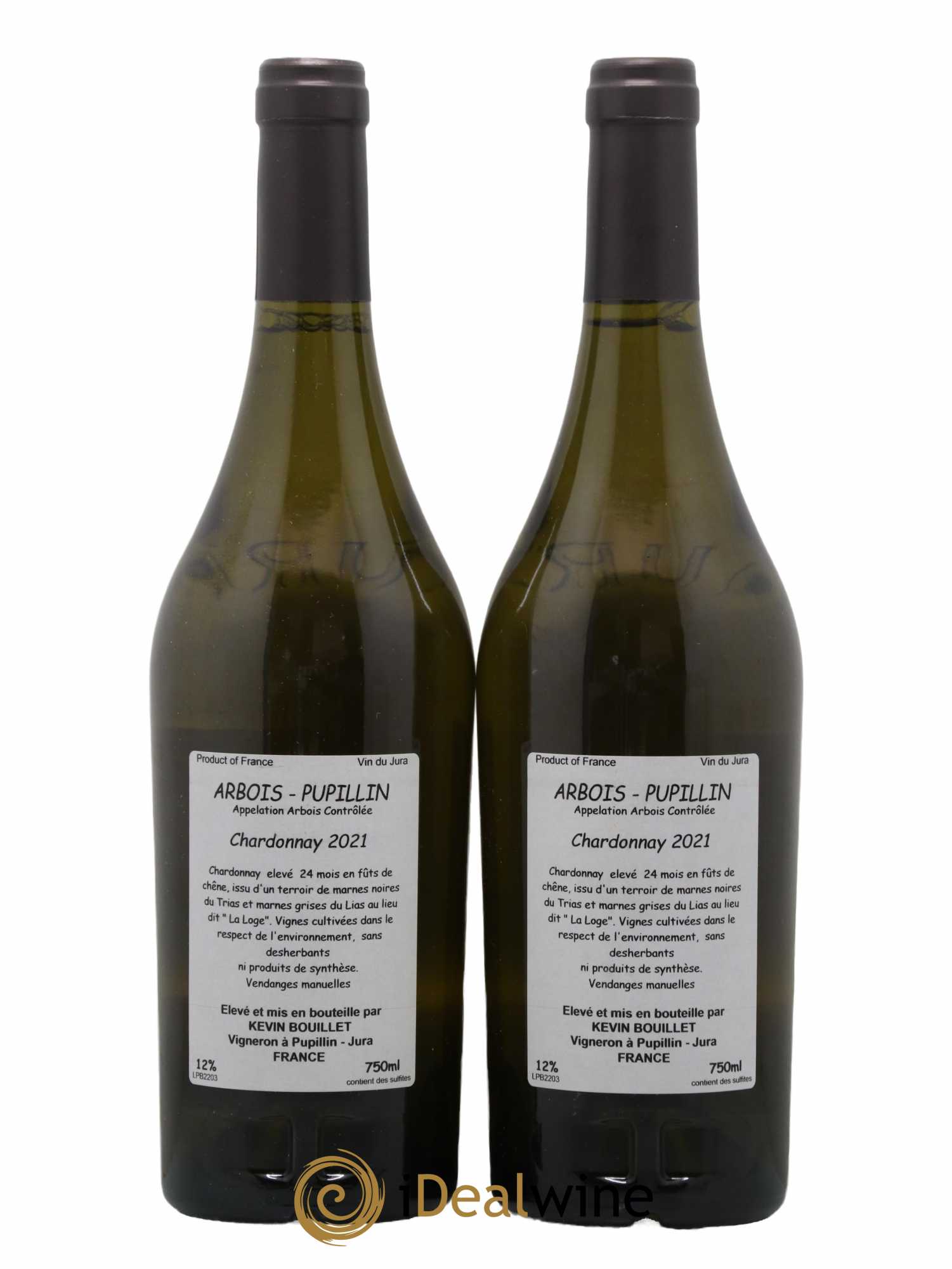 Arbois Pupillin Chardonnay Domaine Kévin Bouillet 2021 - Lot de 2 bouteilles - 1