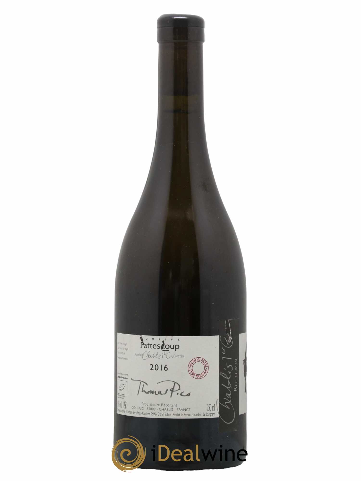 Chablis 1er Cru Butteaux Pattes Loup (Domaine) 2016 - Lot de 1 bouteille - 1