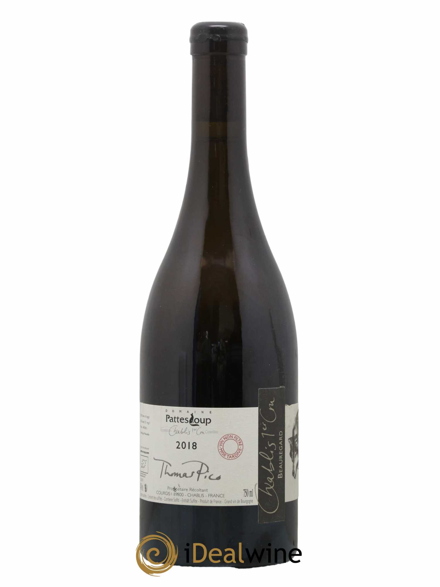 Chablis 1er Cru Beauregard Pattes Loup (Domaine) 2018 - Lot de 1 bouteille - 1