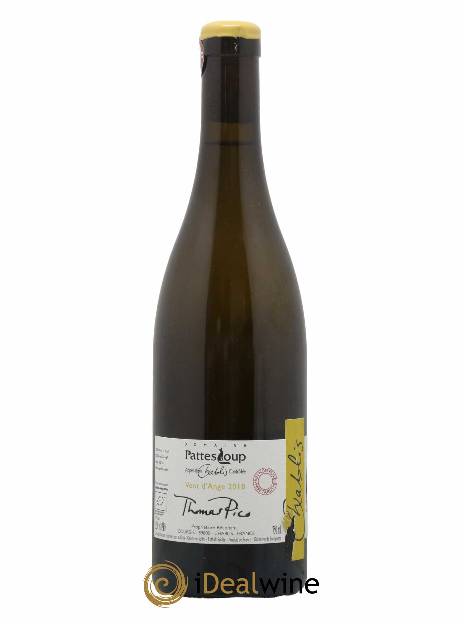 Chablis Vent d'Ange Pattes Loup (Domaine) 2018 - Lot de 1 bouteille - 1