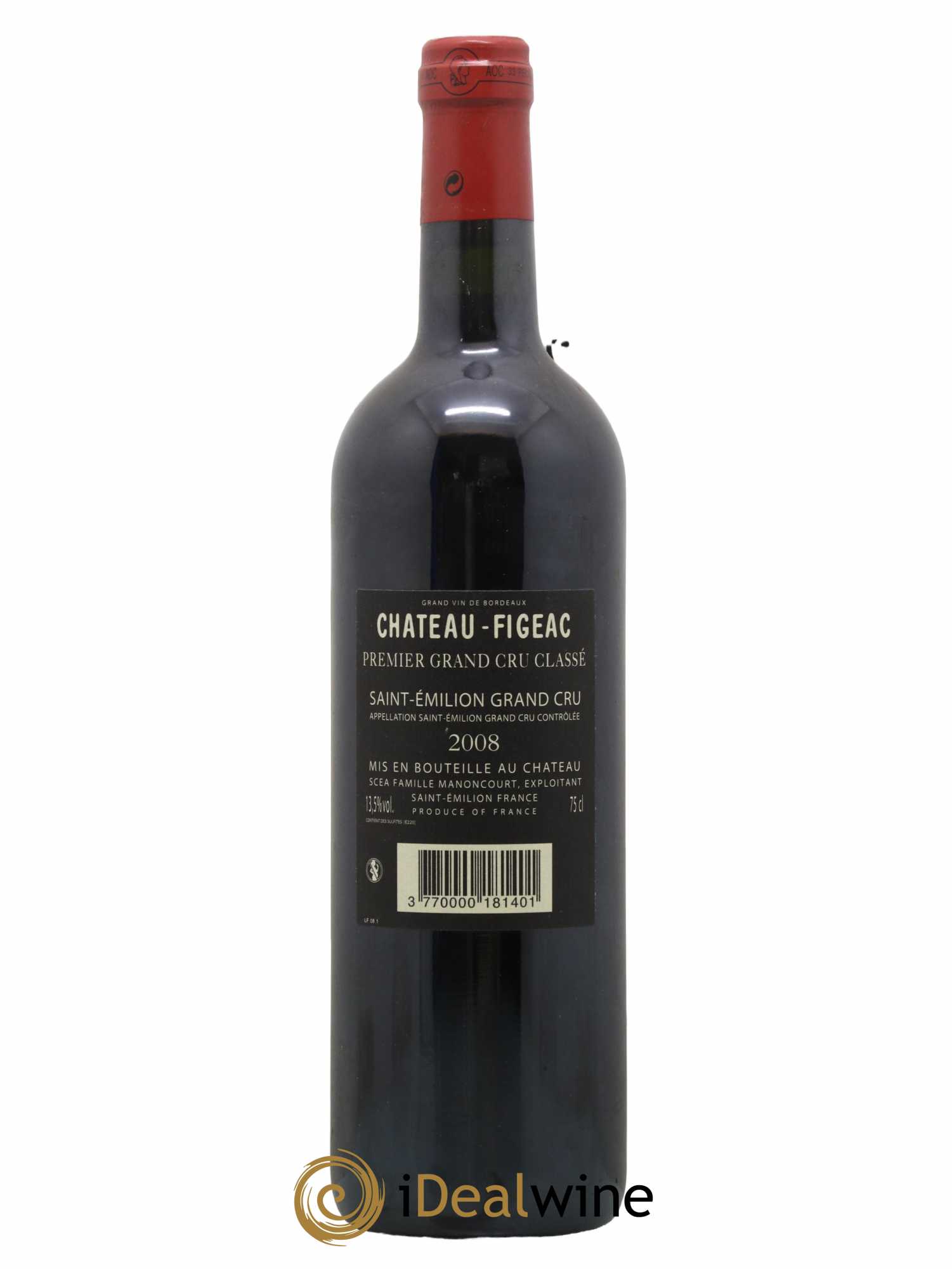 Château Figeac 1er Grand Cru Classé A 2008 - Lotto di 1 bottiglia - 1