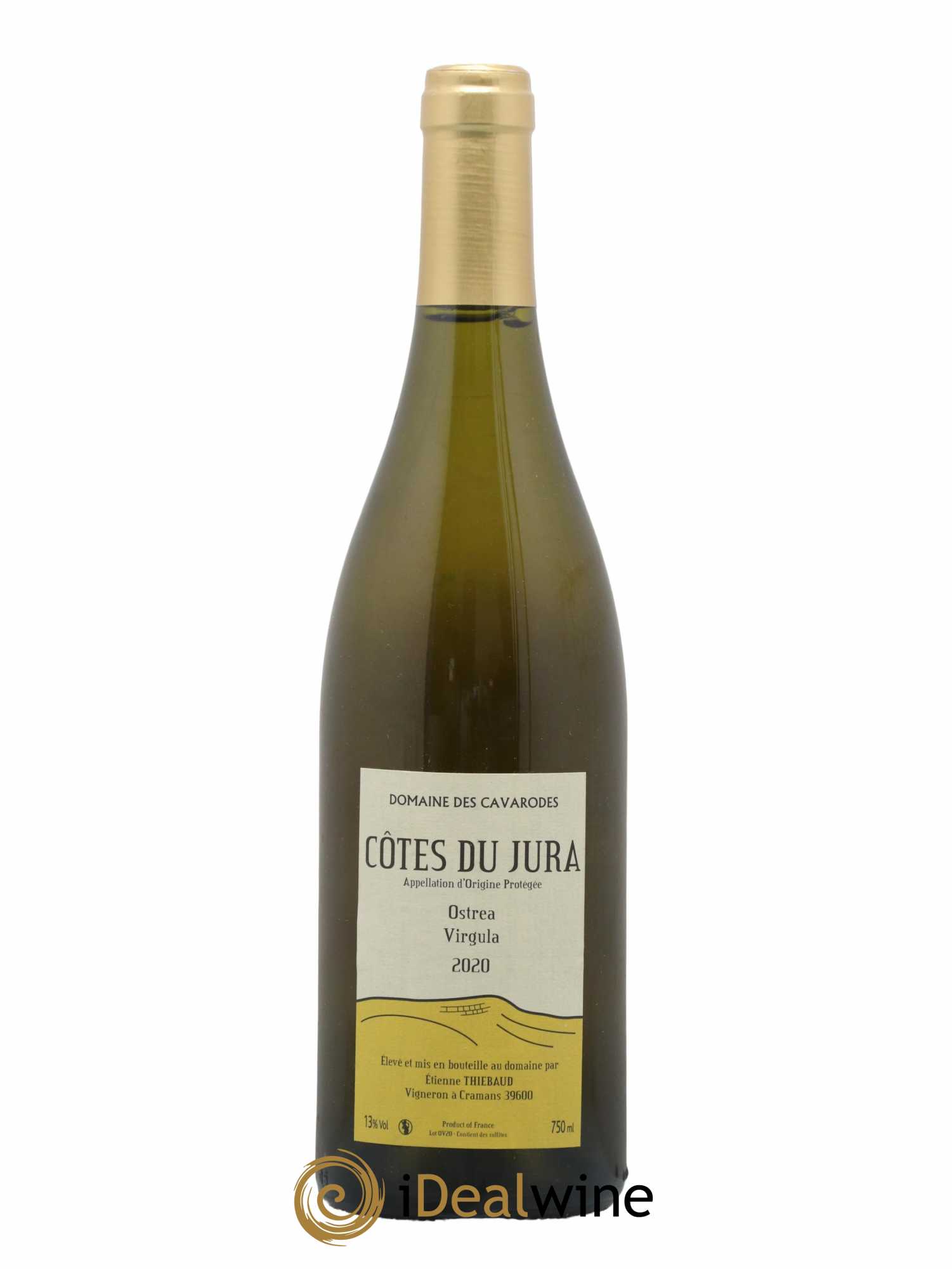 Côtes du Jura Ostrea Virgula Cavarodes (Domaine des) - Etienne Thiébaud 2020 - Lot de 1 bouteille - 0