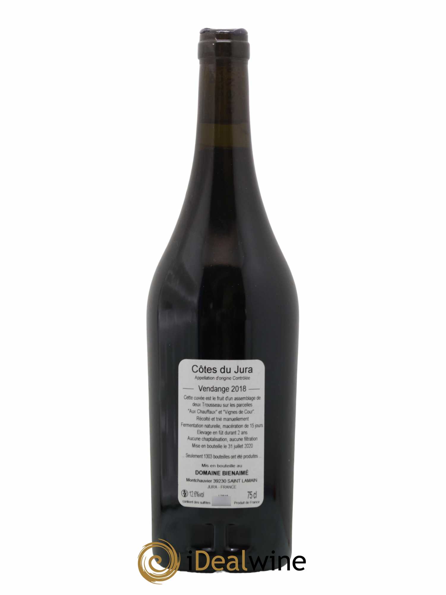 Côtes du Jura Trousseau Bruno Bienaimé 2018 - Lot de 1 bouteille - 1