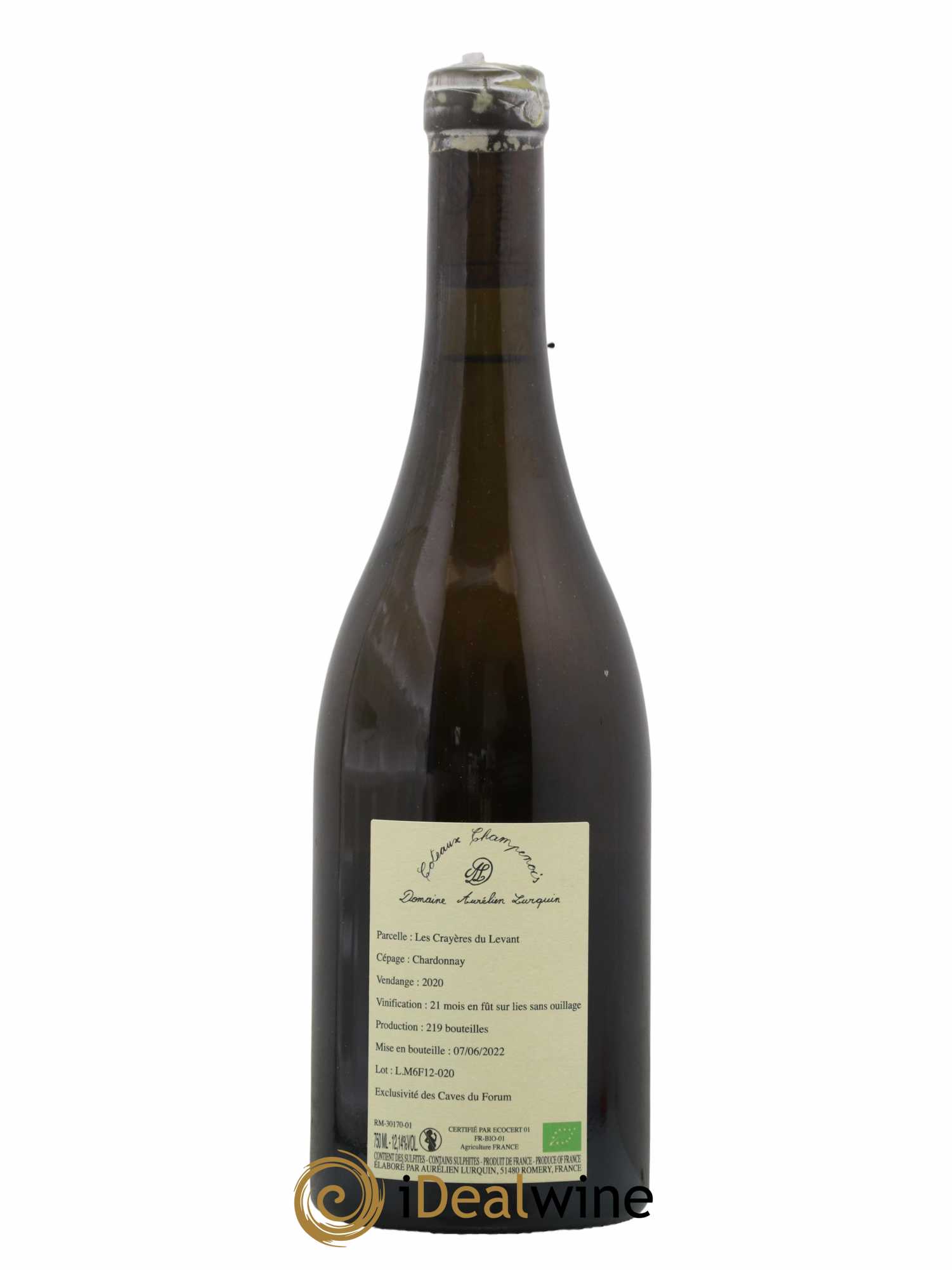 Coteaux Champenois Les Crayères du Levant Aurélien Lurquin 2020 - Lot de 1 bouteille - 1