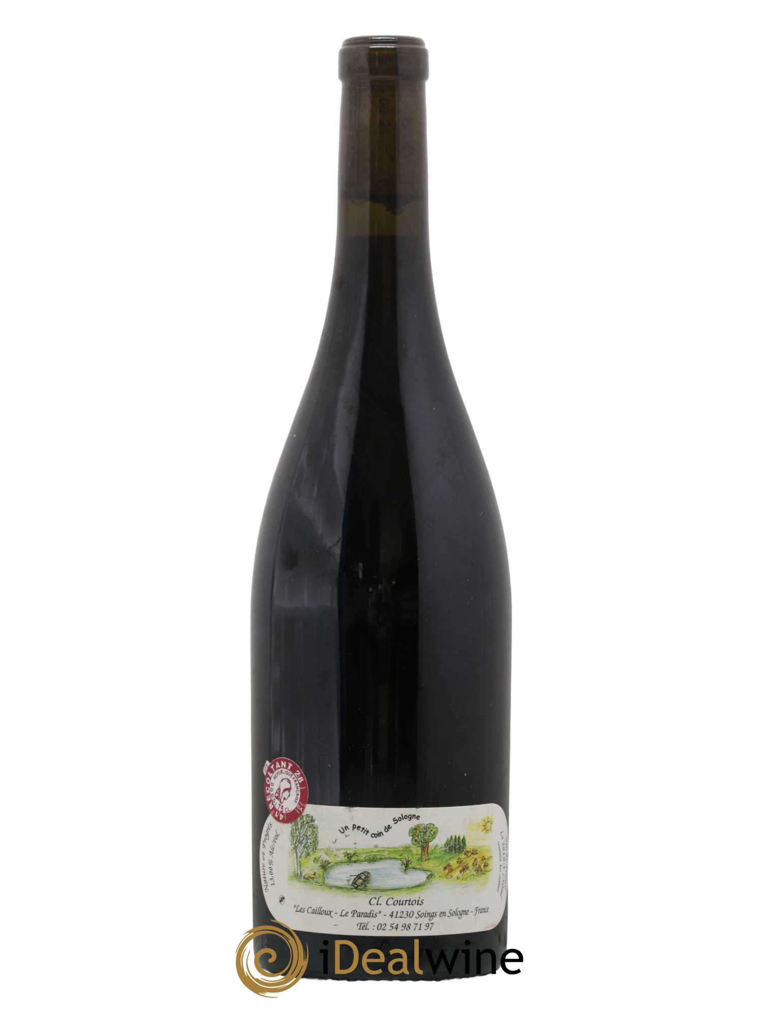 Vin de France Racines Les Cailloux du Paradis - Claude Courtois 2019 - Lot de 1 bouteille - 1