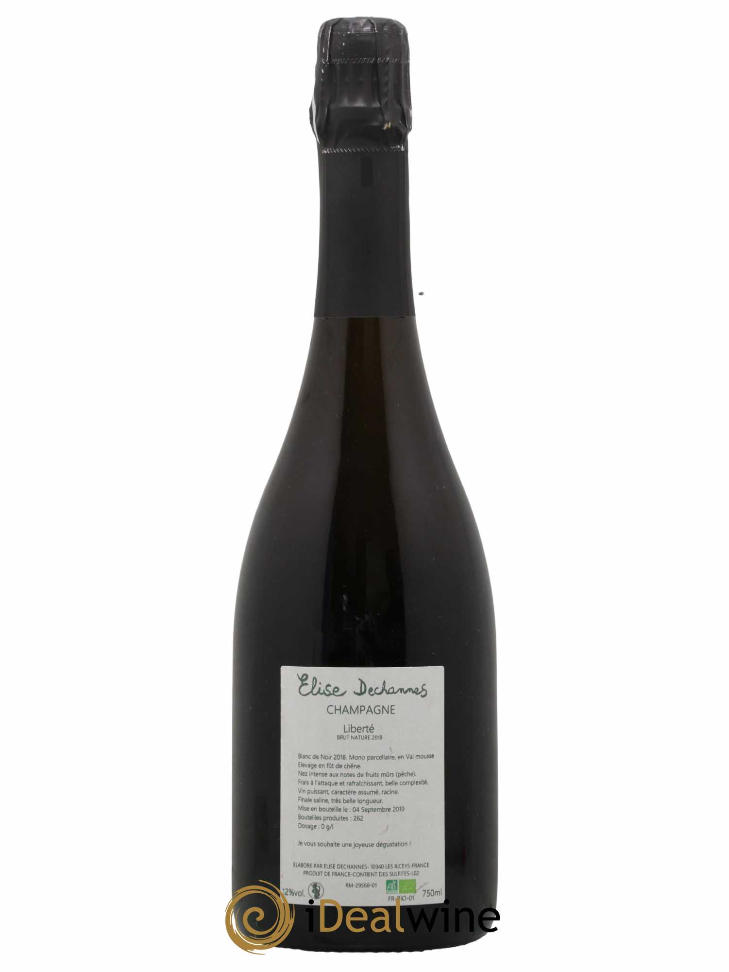 Liberté Brut Nature Elise Dechannes (Domaine) Brut Nature  2018 - Lot de 1 bouteille - 1