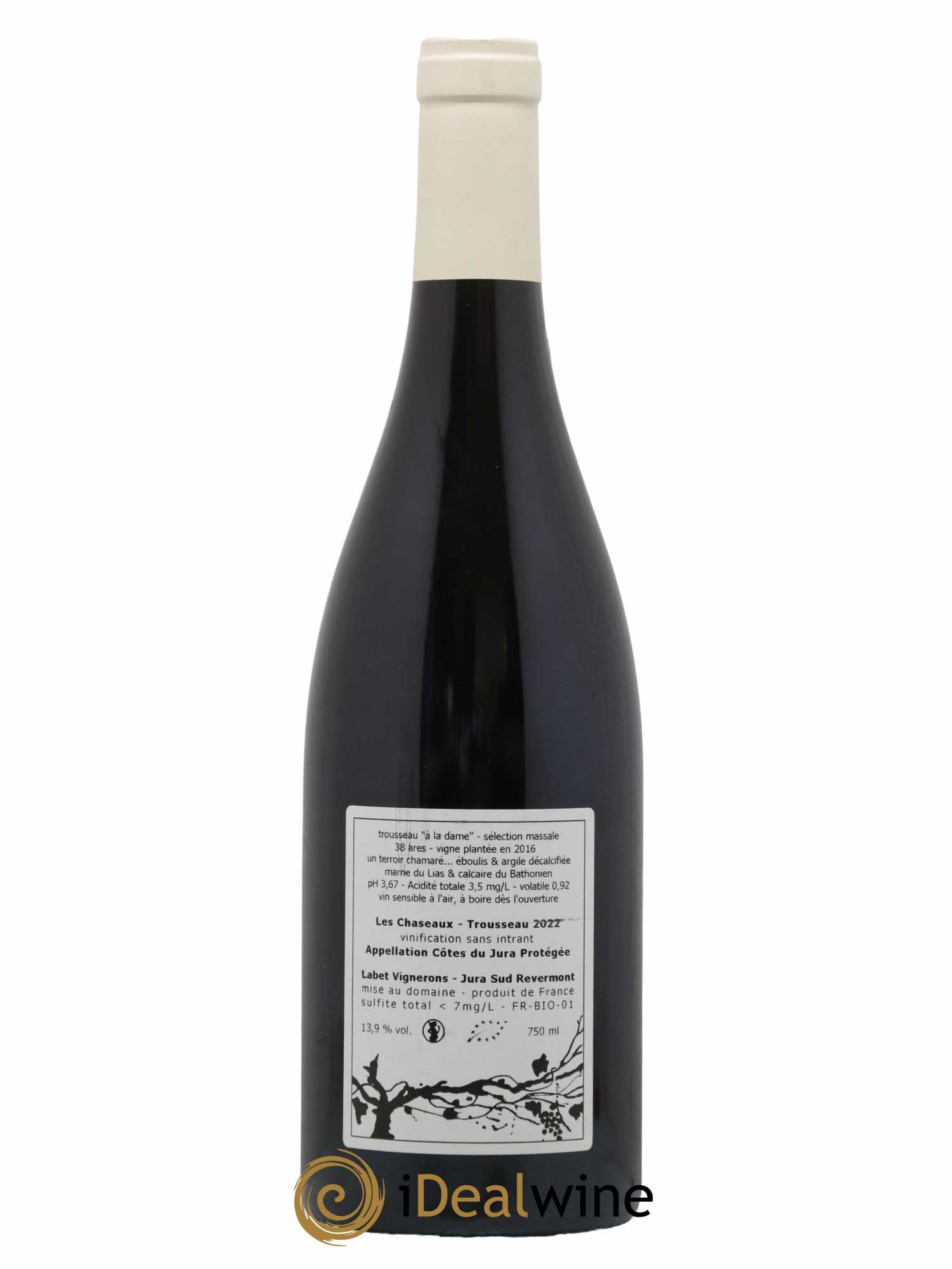 Côtes du Jura Trousseau Les Chaseaux Romain - Julien  - Charline Labet 2022 - Lot de 1 bouteille - 1