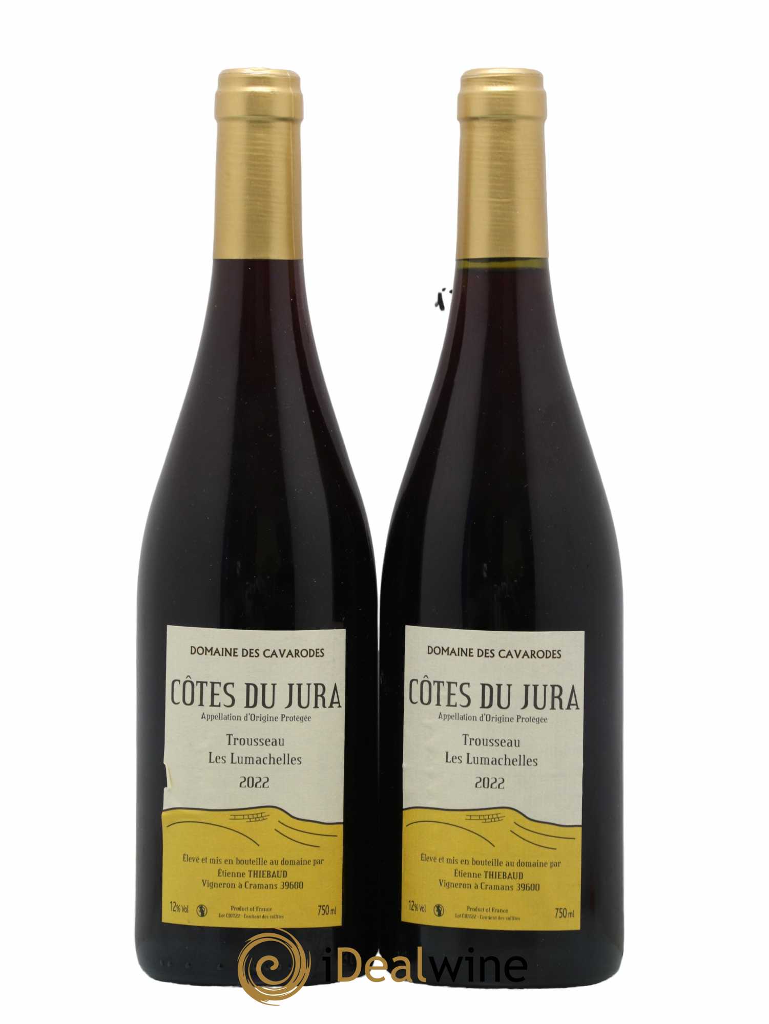 Côtes du Jura Trousseau Les Lumachelles Cavarodes (Domaine des) - Etienne Thiébaud 2022 - Lot de 2 bouteilles - 0