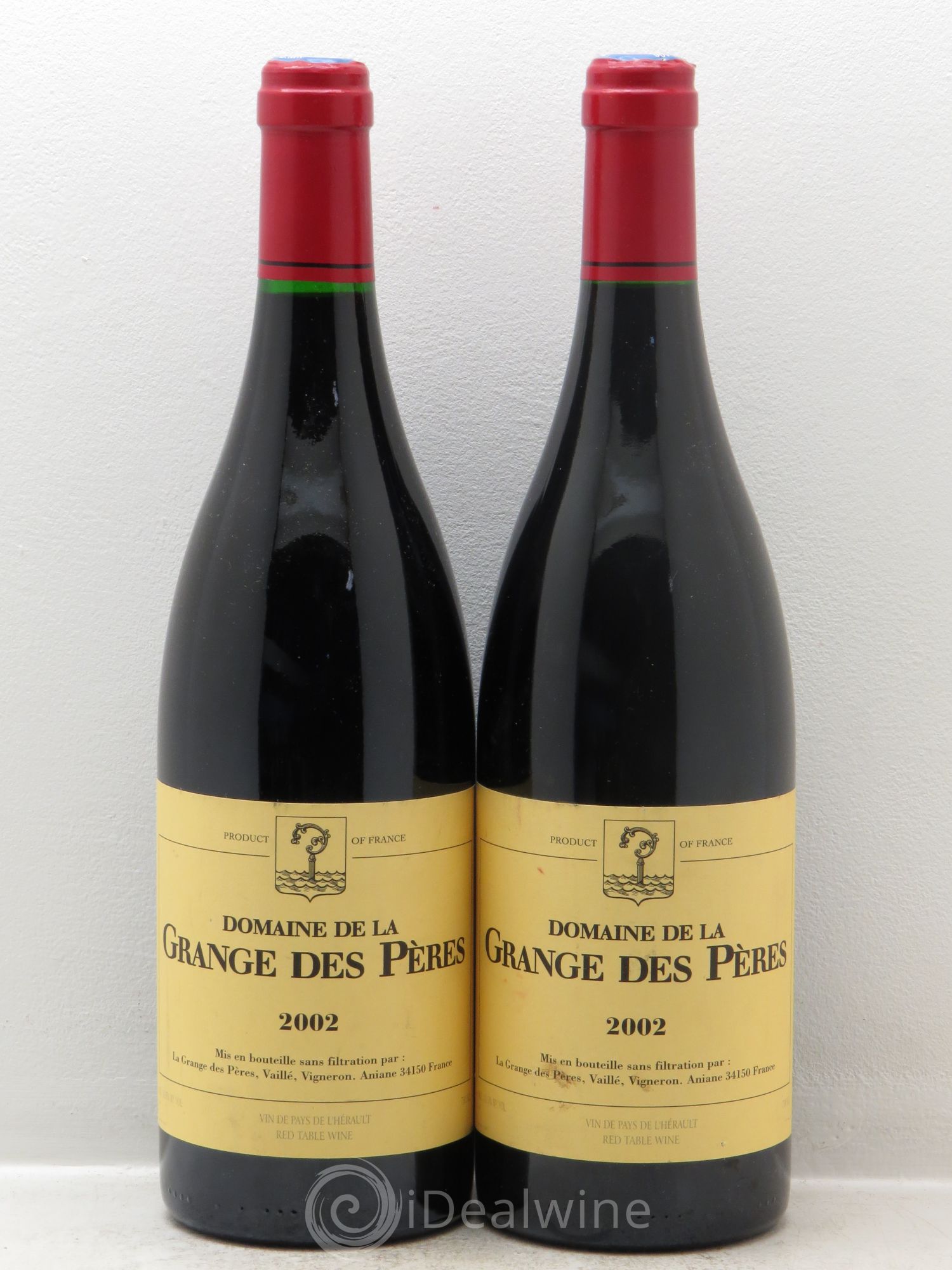 Pays d'Hérault Grange des Pères Laurent Vaillé 2002 - Lot de 2 bouteilles - 0