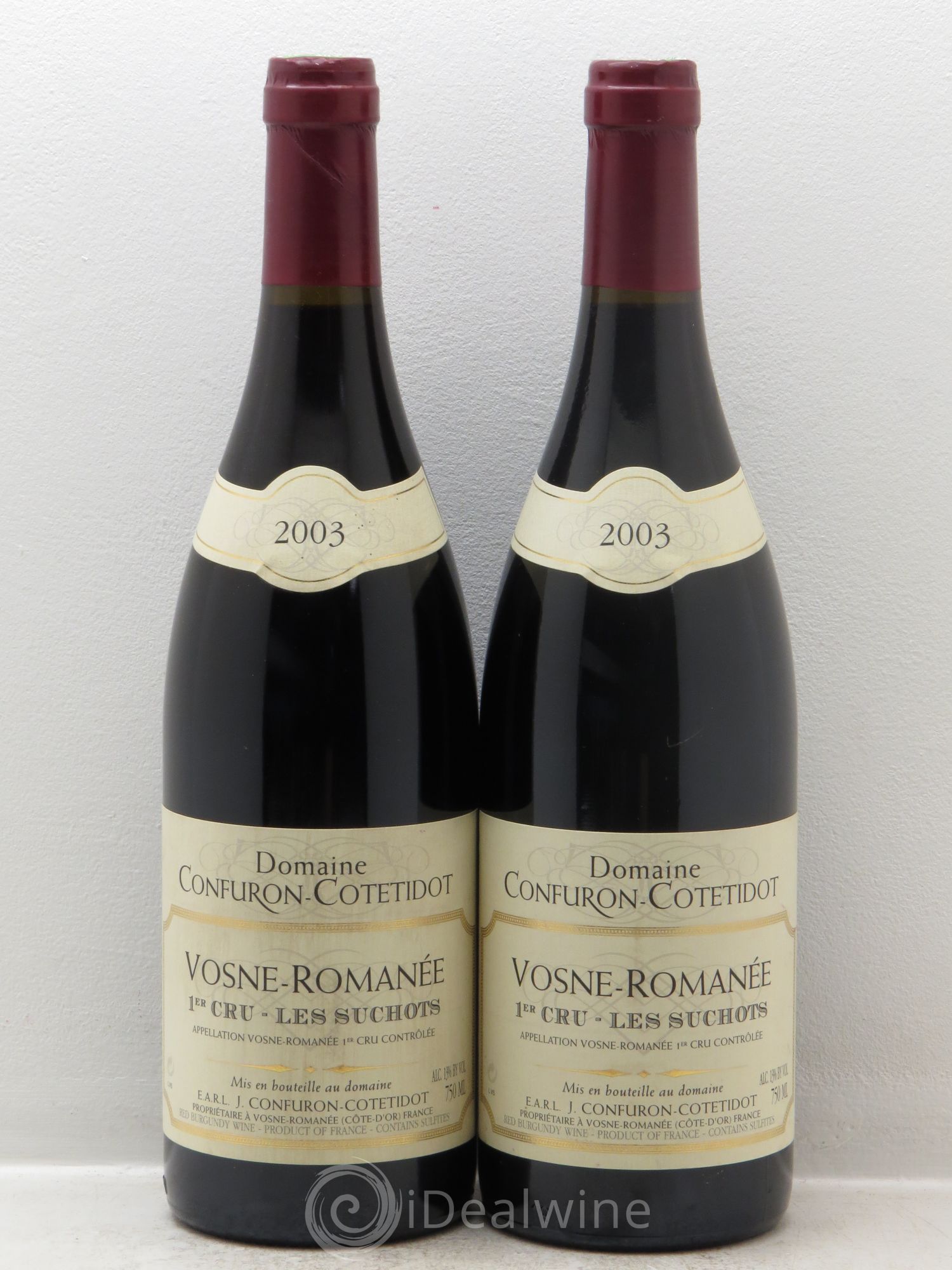 Vosne-Romanée 1er Cru Les Suchots Confuron-Cotetidot 2003 - Lot de 2 bouteilles - 0