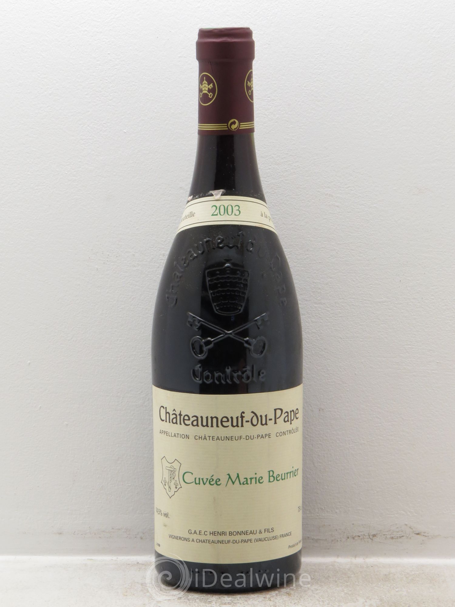 Châteauneuf-du-Pape Marie Beurrier Henri Bonneau & Fils 2003 - Lot de 1 bouteille - 0