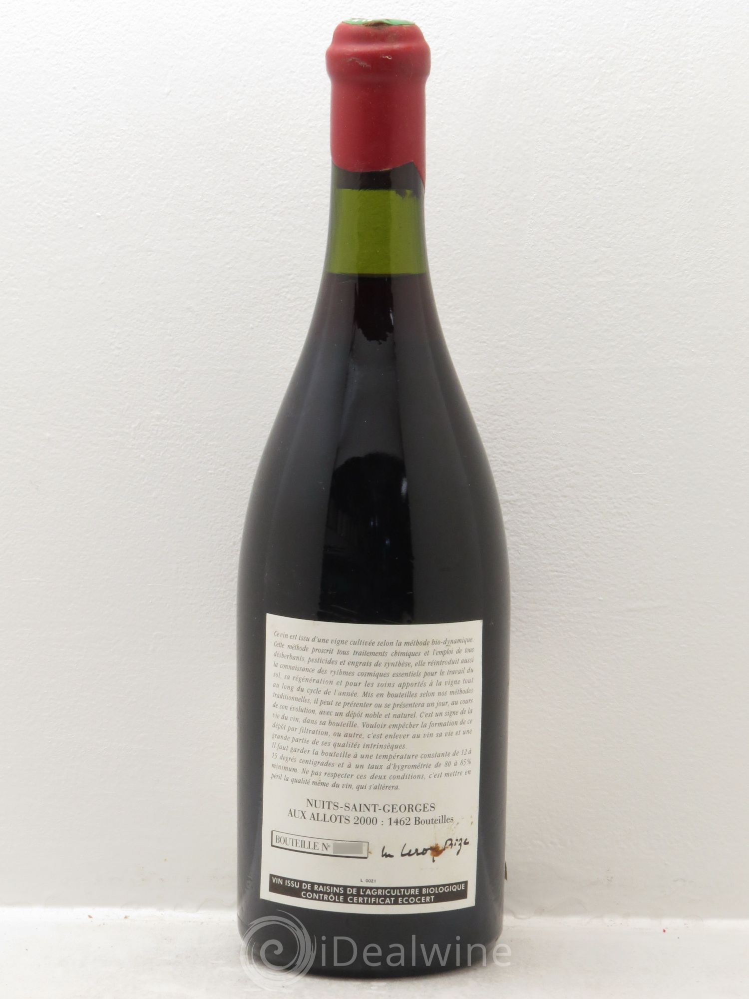 Nuits-Saint-Georges Aux Allots Leroy (Domaine) 2000 - Lot de 1 bouteille - 1