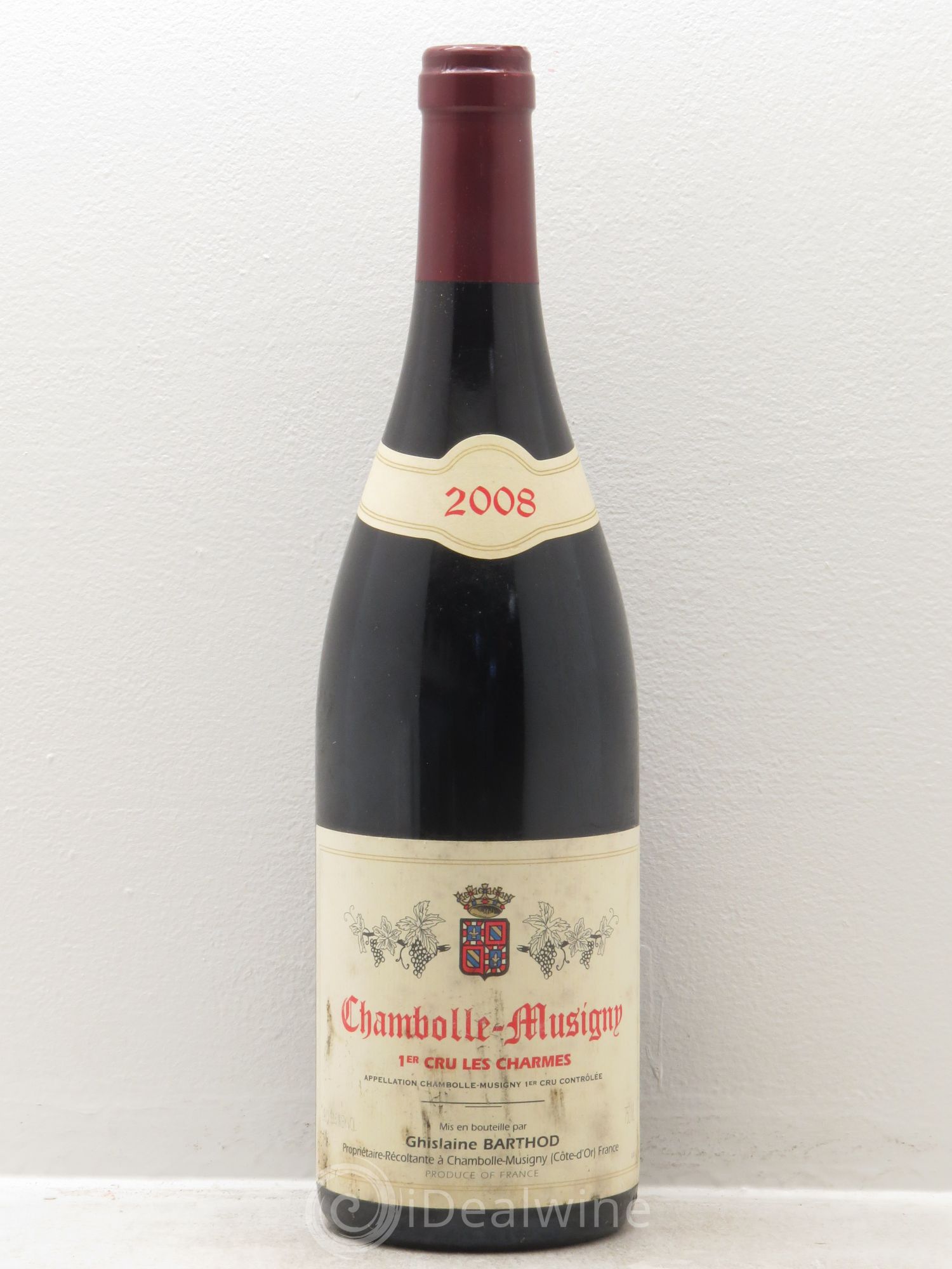 Chambolle-Musigny 1er Cru Les Charmes Ghislaine Barthod 2008 - Lot de 1 bouteille - 0