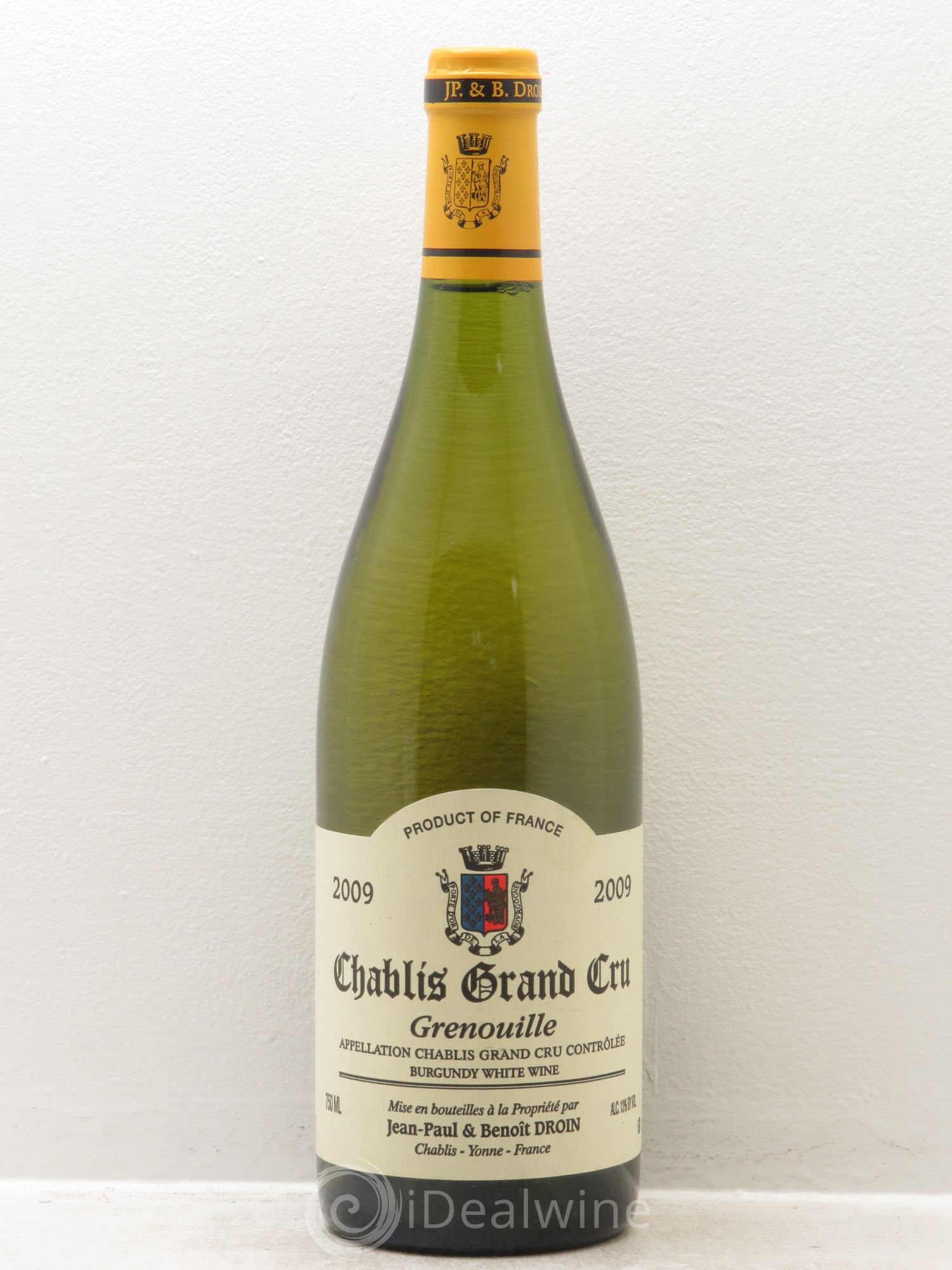 Chablis Grand Cru Grenouilles Jean-Paul & Benoît Droin (Domaine) 2009 - Lot de 1 bouteille - 0
