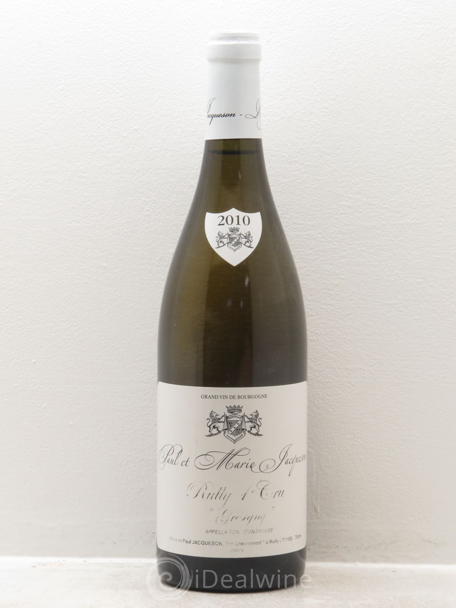 Rully 1er Cru Grésigny Paul & Marie Jacqueson 2010 - Lot de 6 bouteilles - 0
