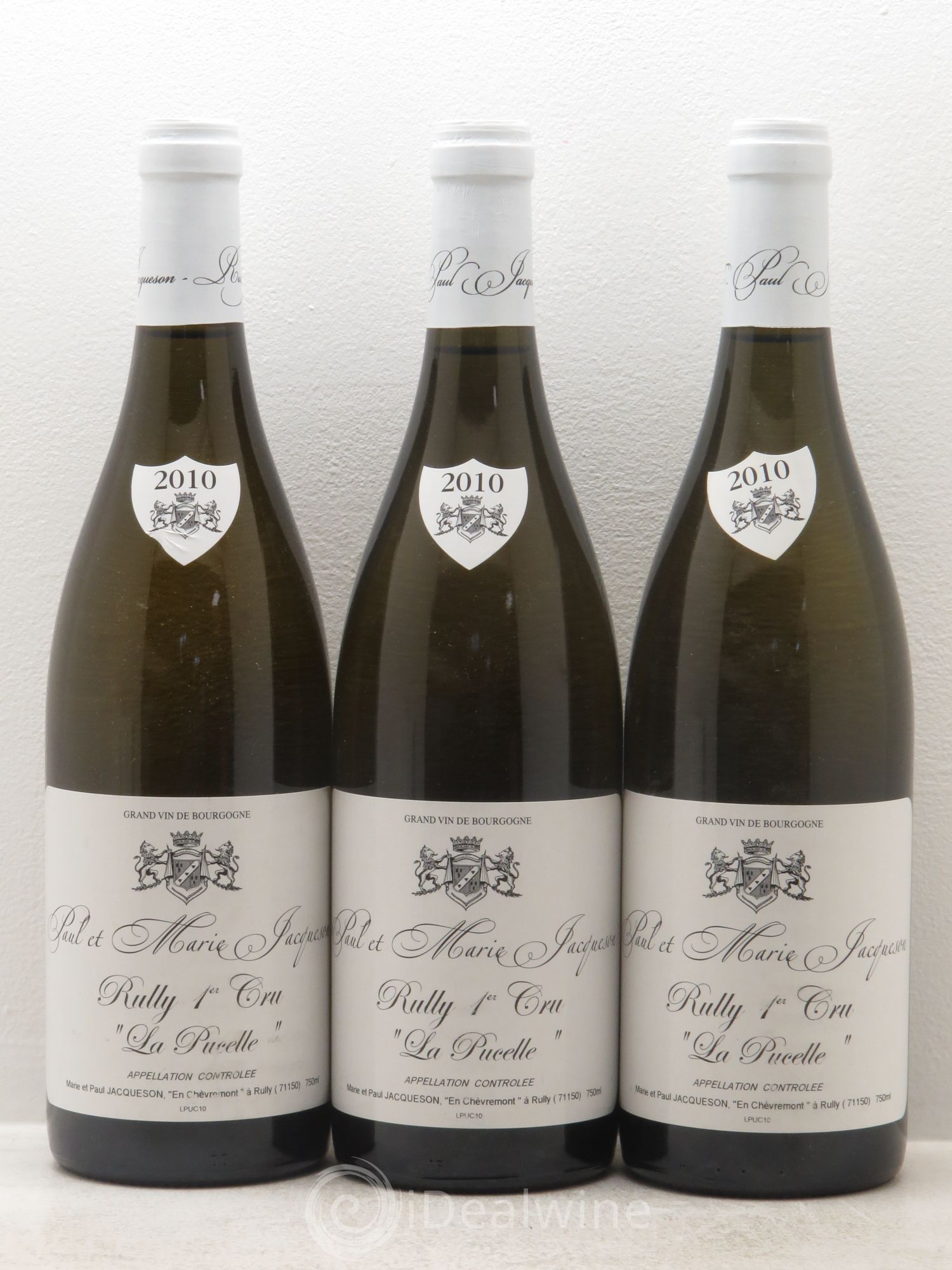 Rully 1er Cru La Pucelle Paul & Marie Jacqueson 2010 - Lot de 3 bouteilles - 0