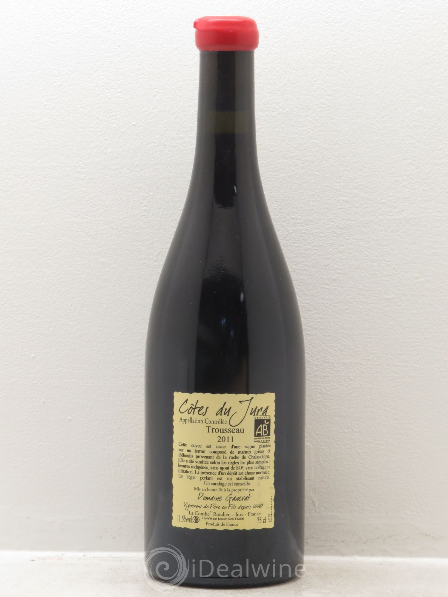 Côtes du Jura Plein Sud Trousseau Ganevat 2011 - Posten von 1 Flasche - 1