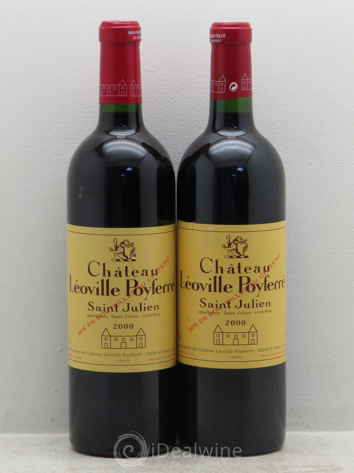 Château Léoville Poyferré 2ème Grand Cru Classé 2000 - Lot de 2 bouteilles - 0