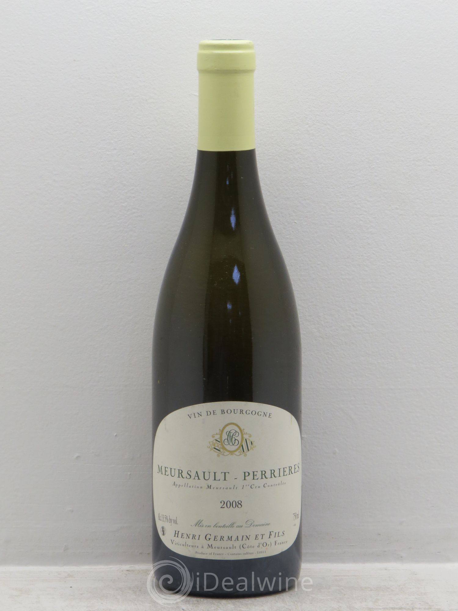 Meursault 1er Cru Henri Germain 2008 - Lot de 1 bouteille - 0