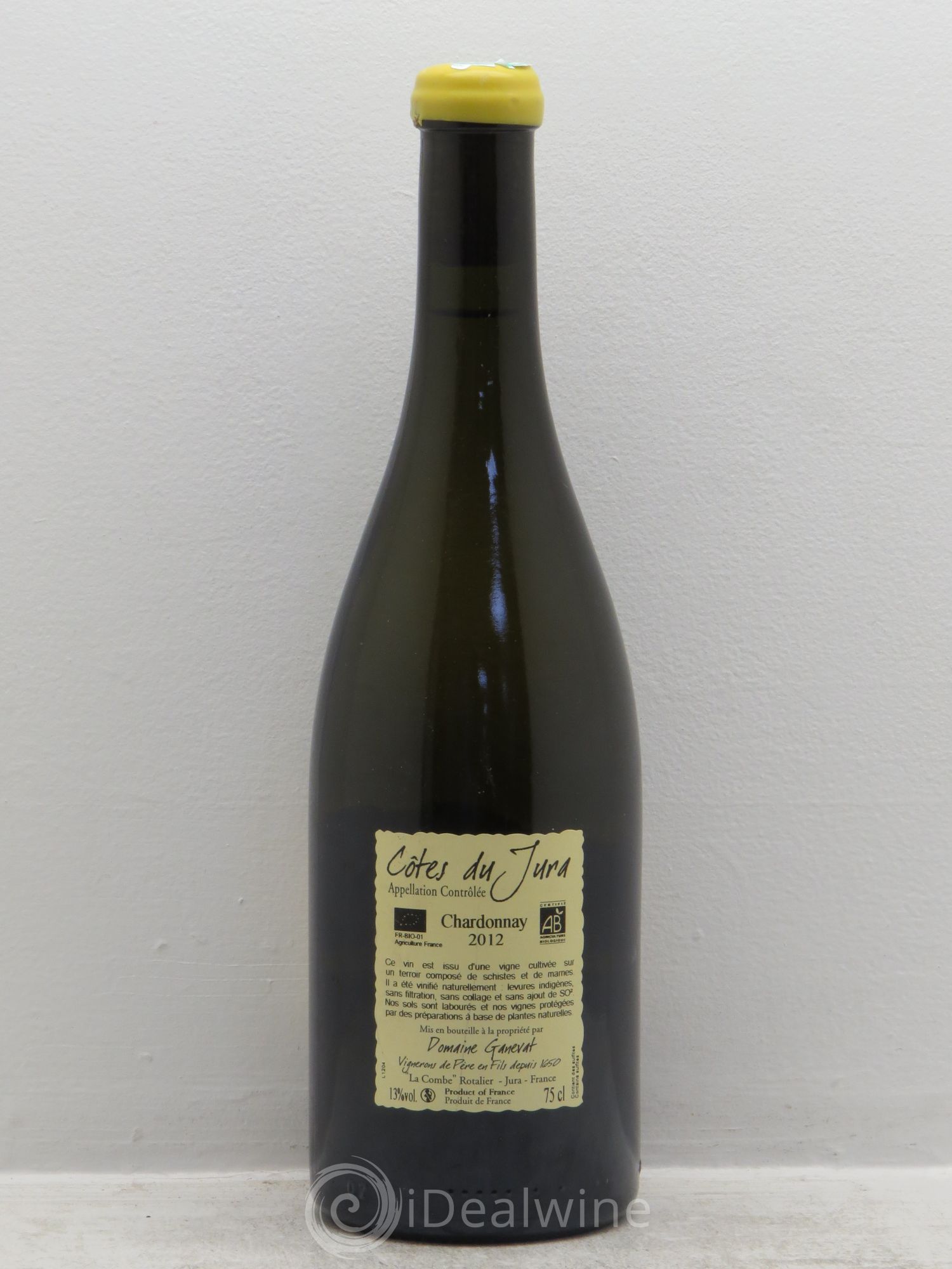 Côtes du Jura Grusse en Billat Jean-François Ganevat (Domaine) 2012 - Lot de 1 bouteille - 1