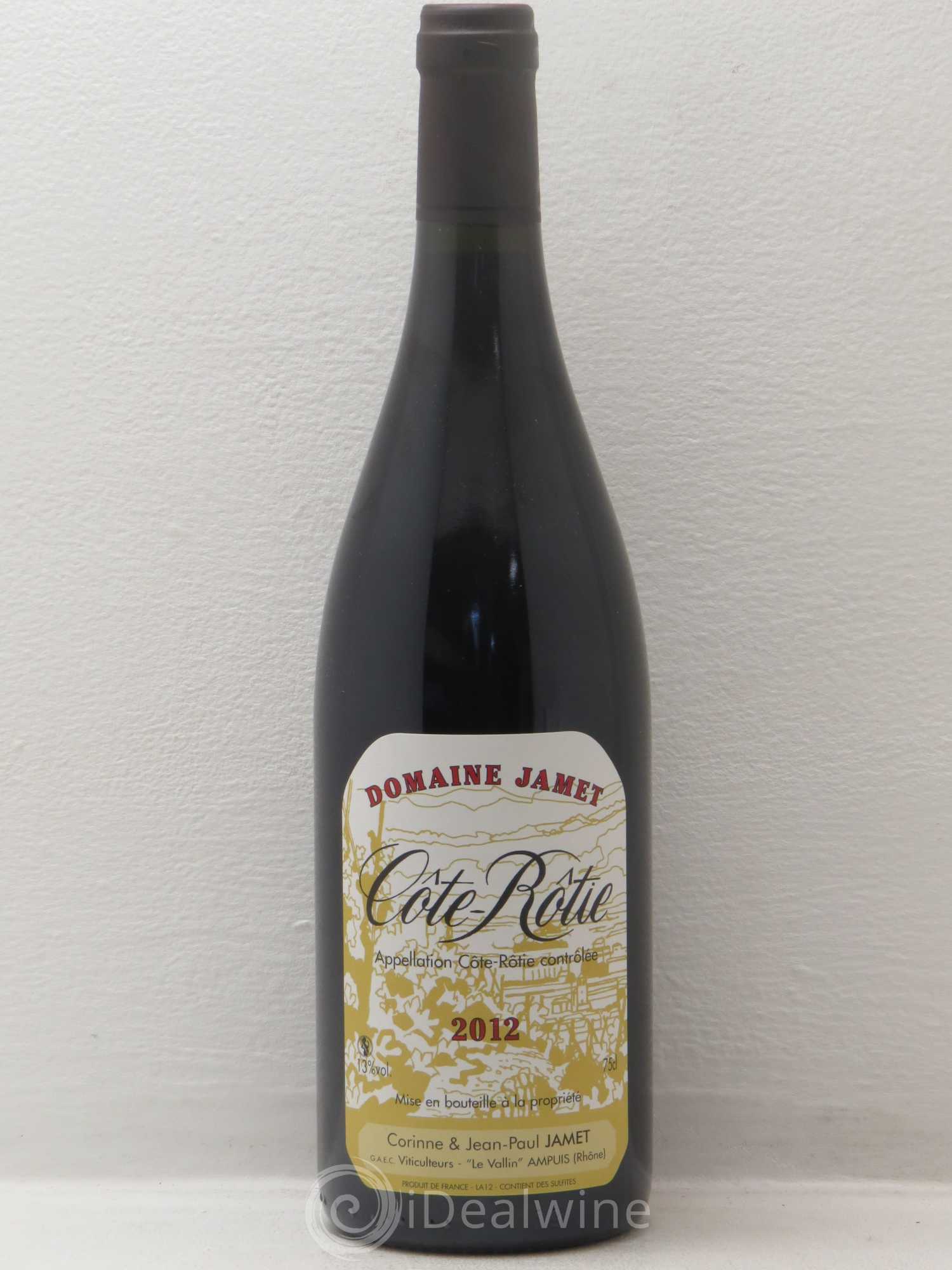 Côte-Rôtie Jamet (Domaine) 2012 - Lot de 1 bouteille - 0