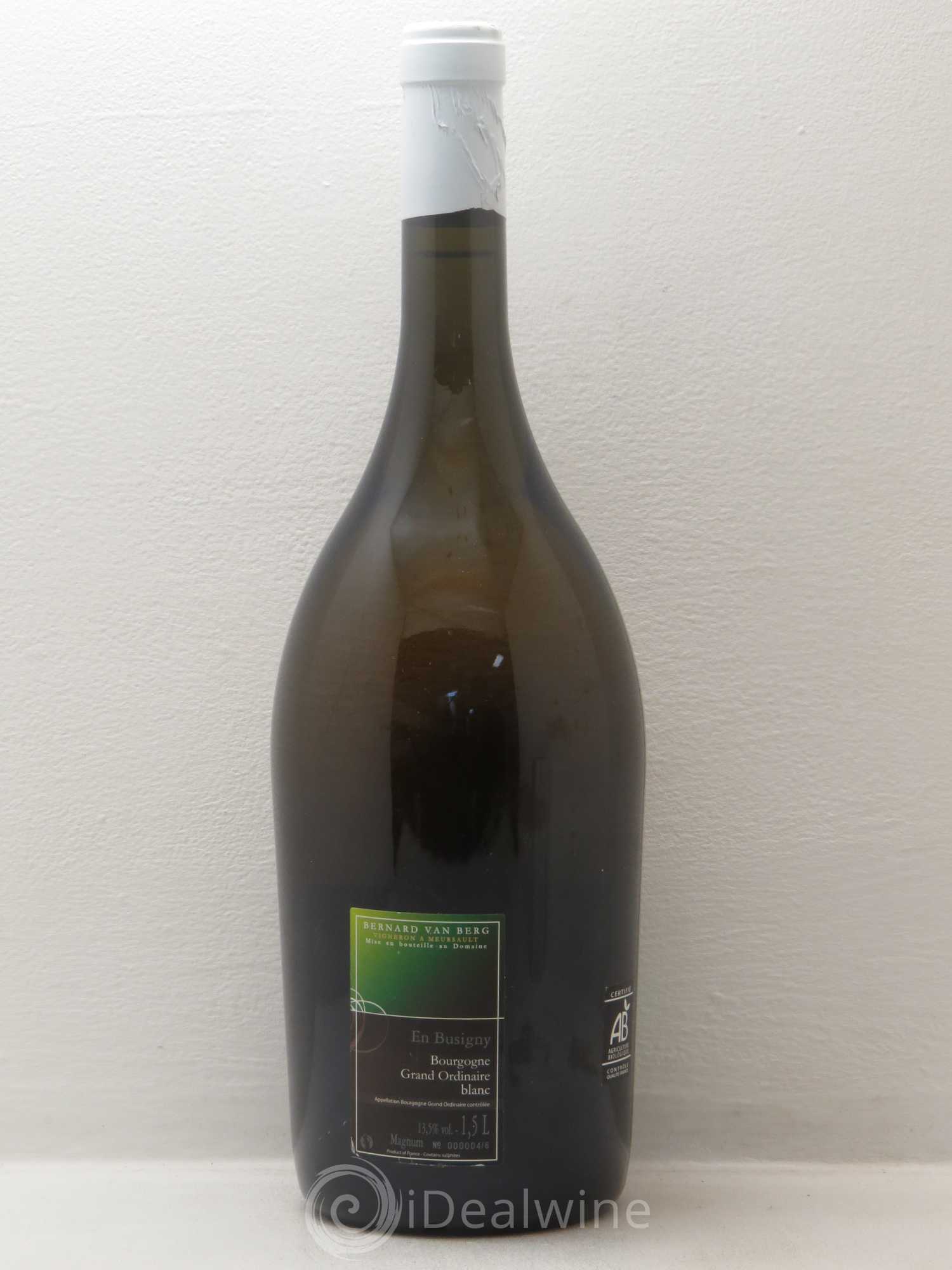 Bourgogne Le vin le plus simplement En Busigny - domaine Van Berg 2008 - Posten von 1 Magnum - 1