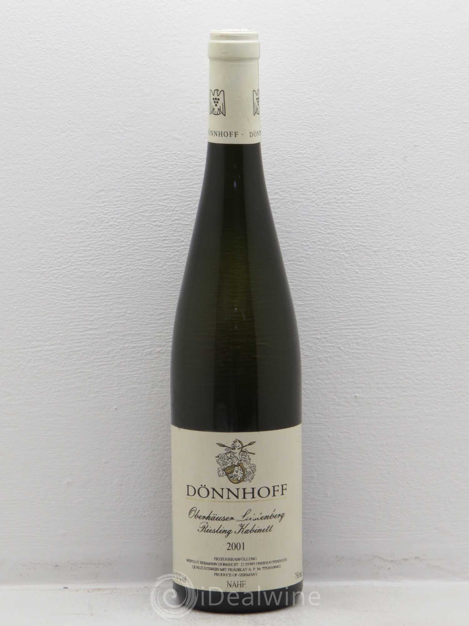 Riesling Nahe Kabinett Oberhauser Leistenberg Donnhoff 2001 - Posten von 1 Flasche - 0