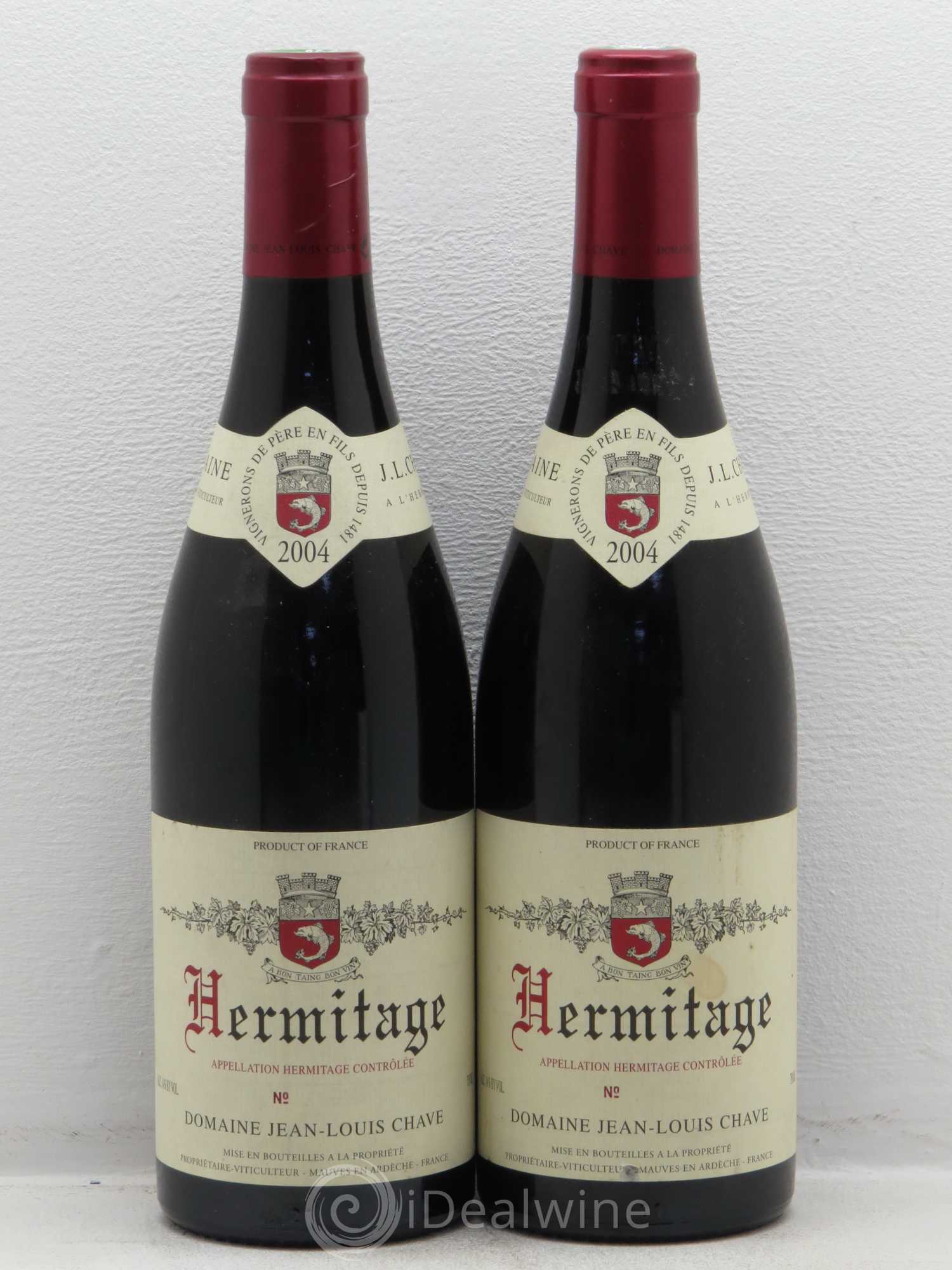 Hermitage Jean-Louis Chave 2004 - Lot de 2 bouteilles - 0