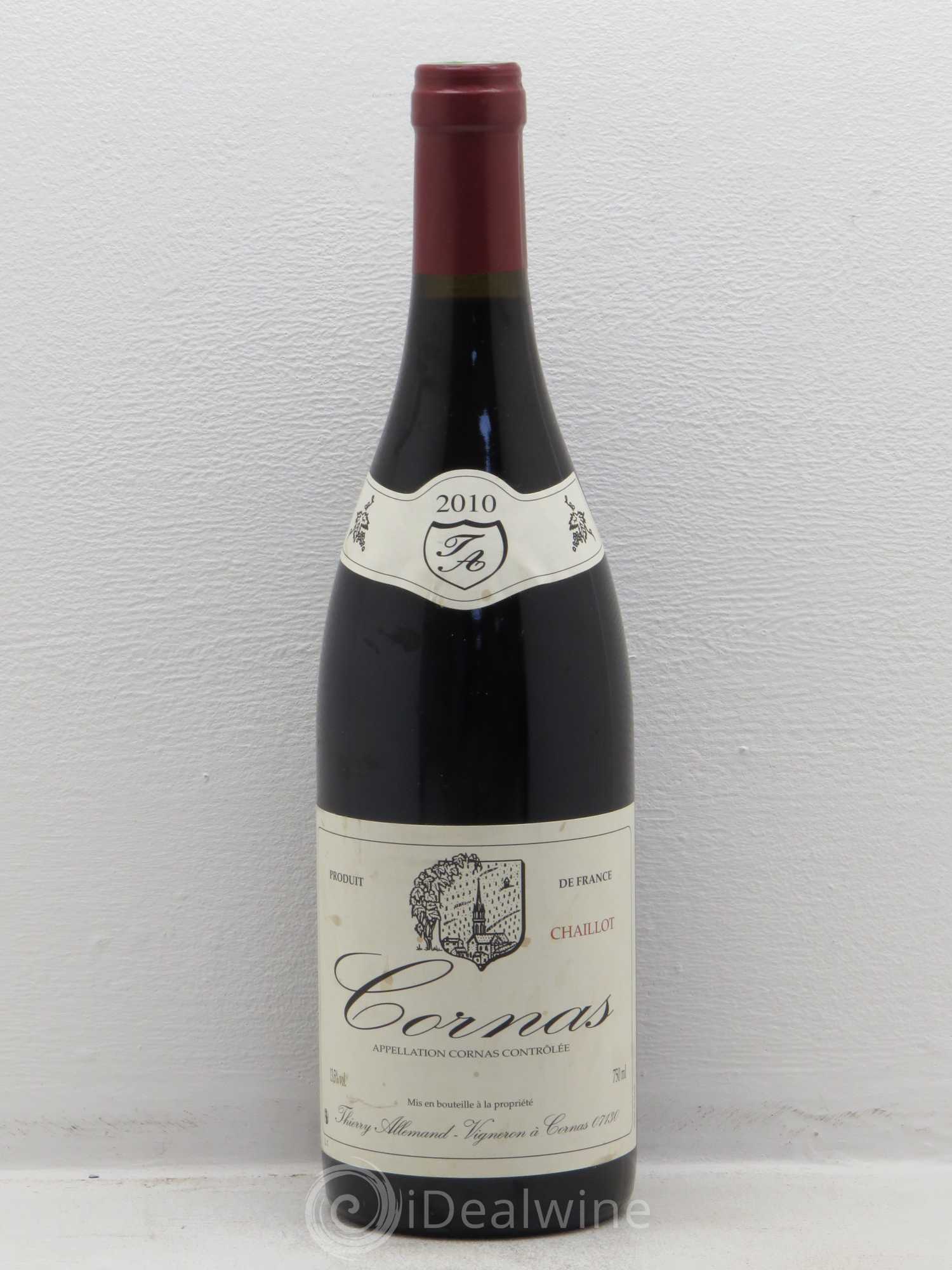 Cornas Chaillot Thierry Allemand 2010 - Lot de 1 bouteille - 0
