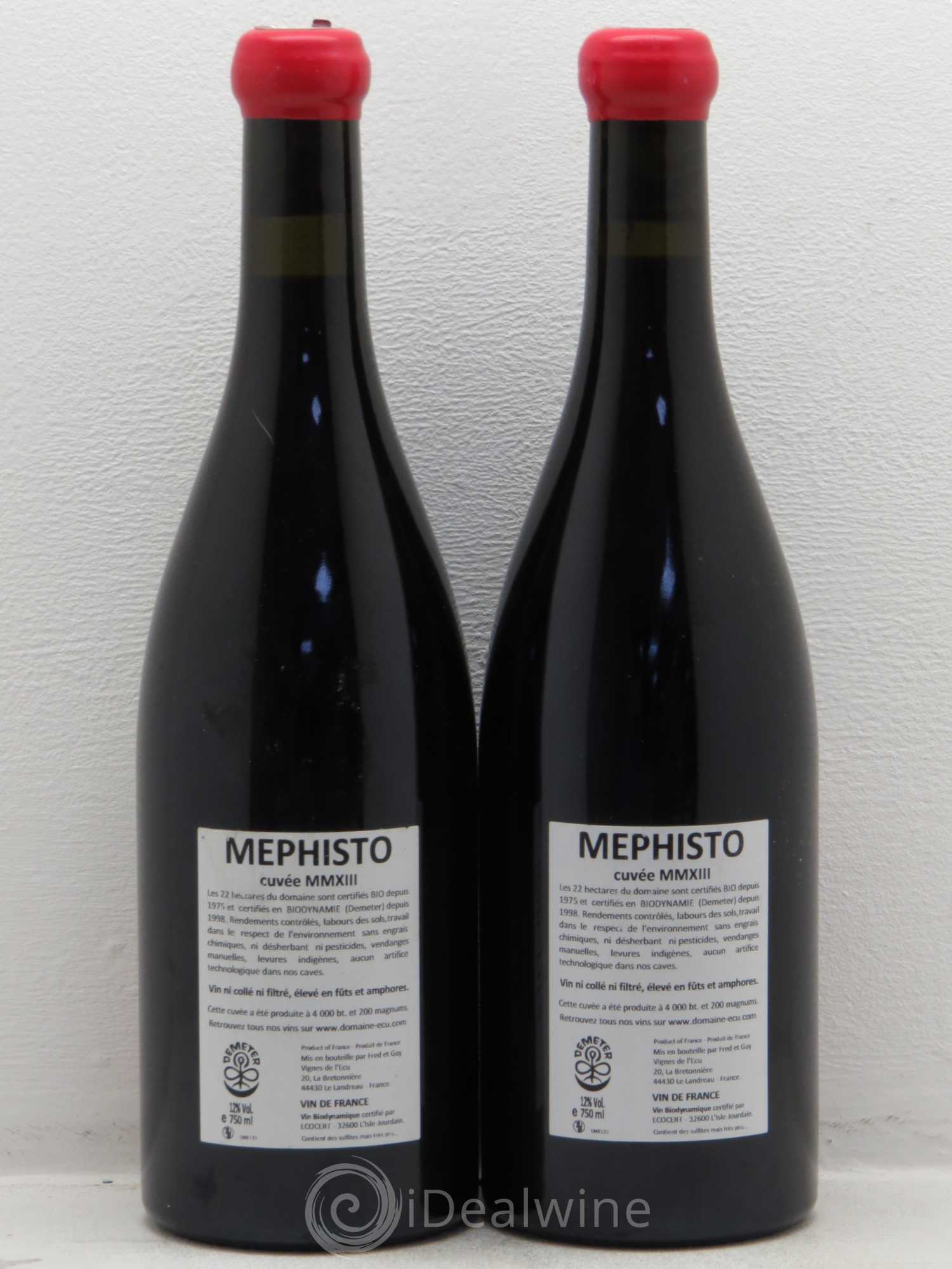 Vin de France Méphisto Domaine de L'Ecu 2013 - Lot de 2 bouteilles - 1