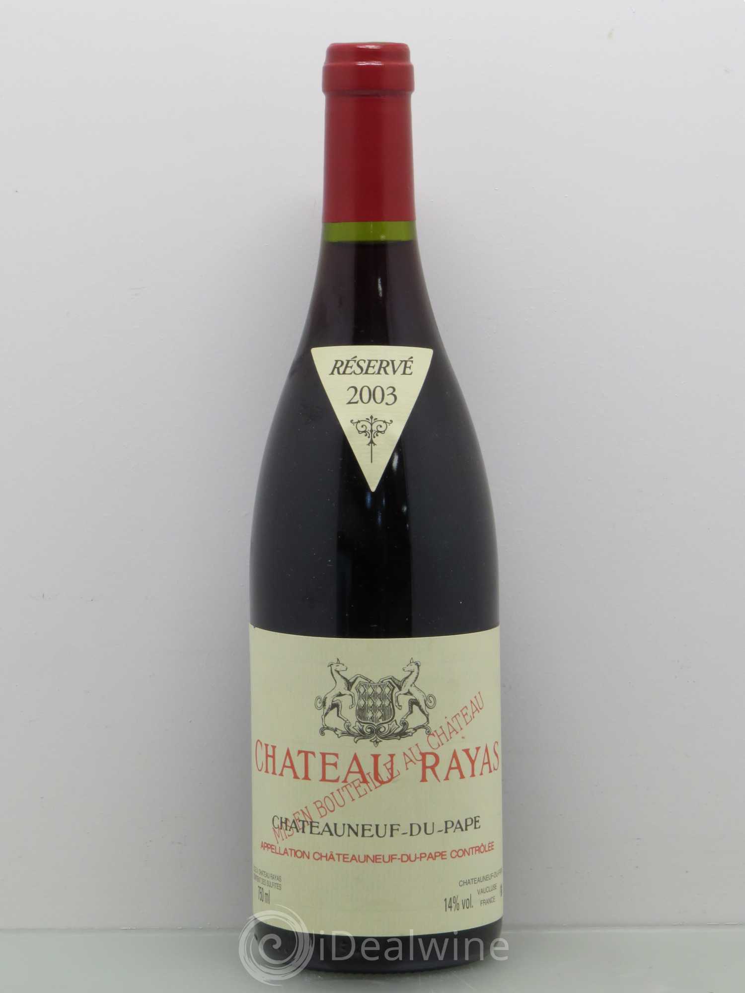 Châteauneuf-du-Pape Château Rayas Emmanuel Reynaud 2003 - Lot de 1 bouteille - 0