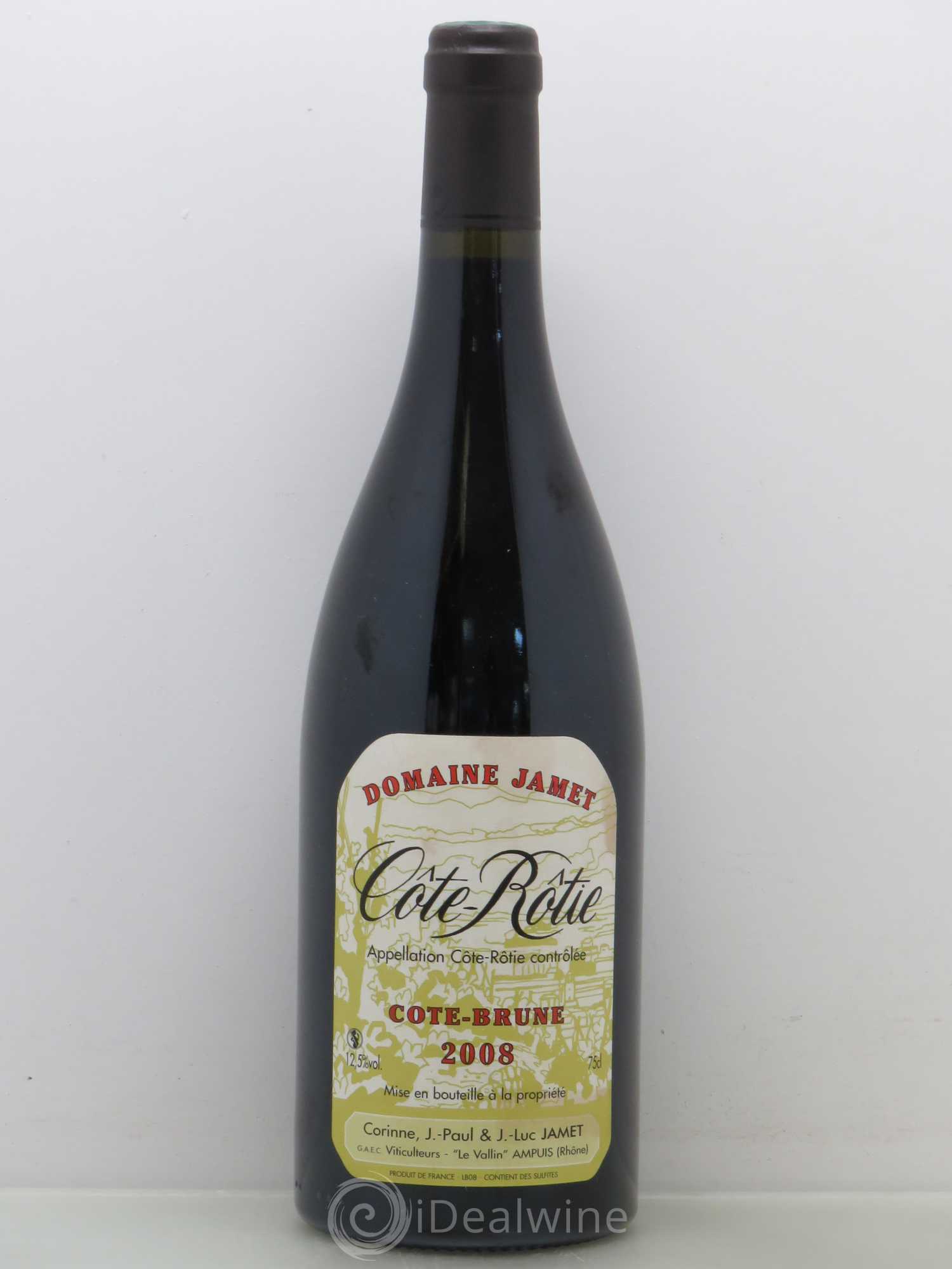 Côte-Rôtie Côte Brune Jamet (Domaine) 2008 - Lot de 1 bouteille - 0