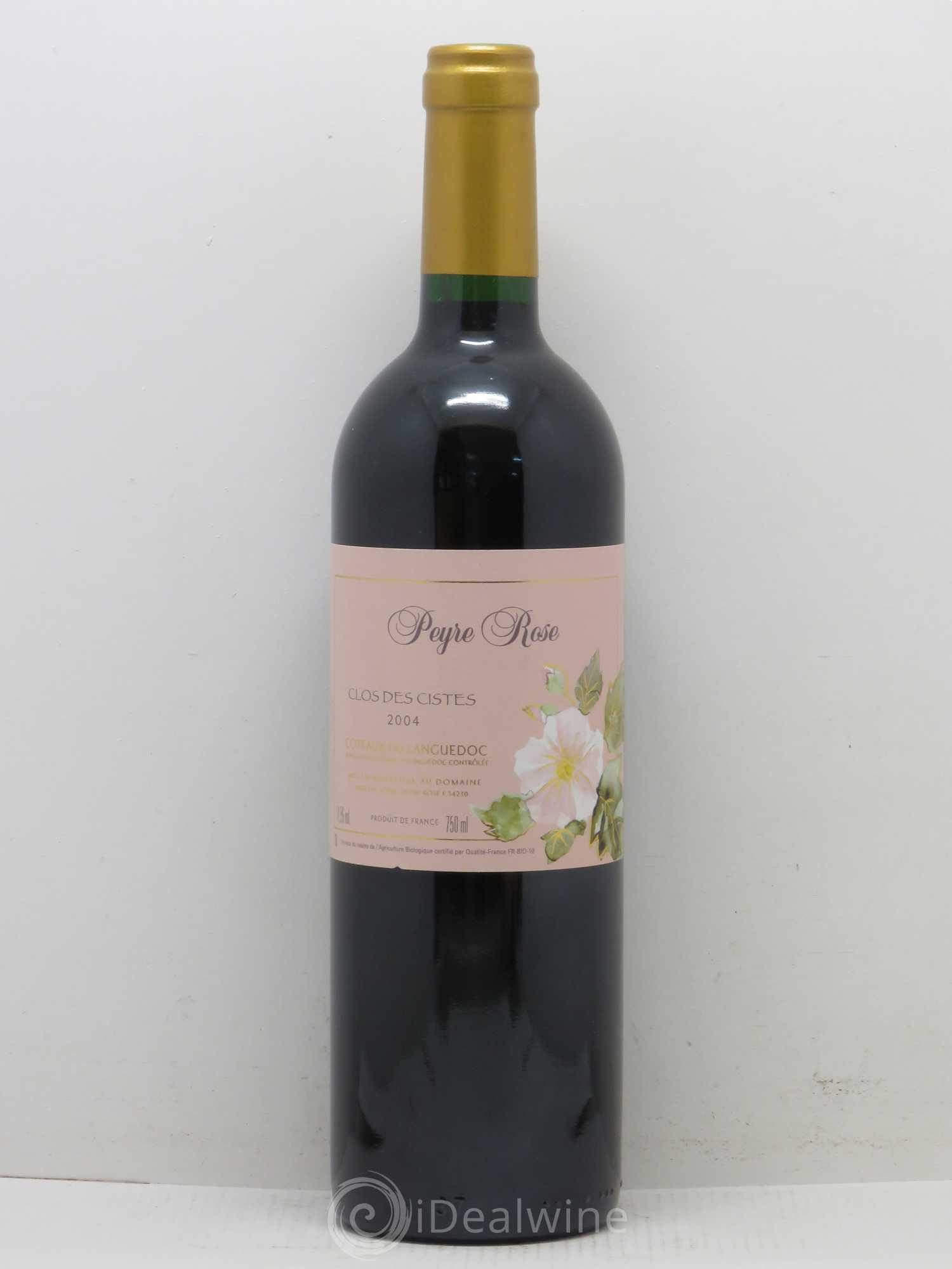 Vin de France (anciennement Coteaux du Languedoc) Domaine Peyre Rose Les Cistes Marlène Soria 2004 - Lot de 1 bouteille - 0